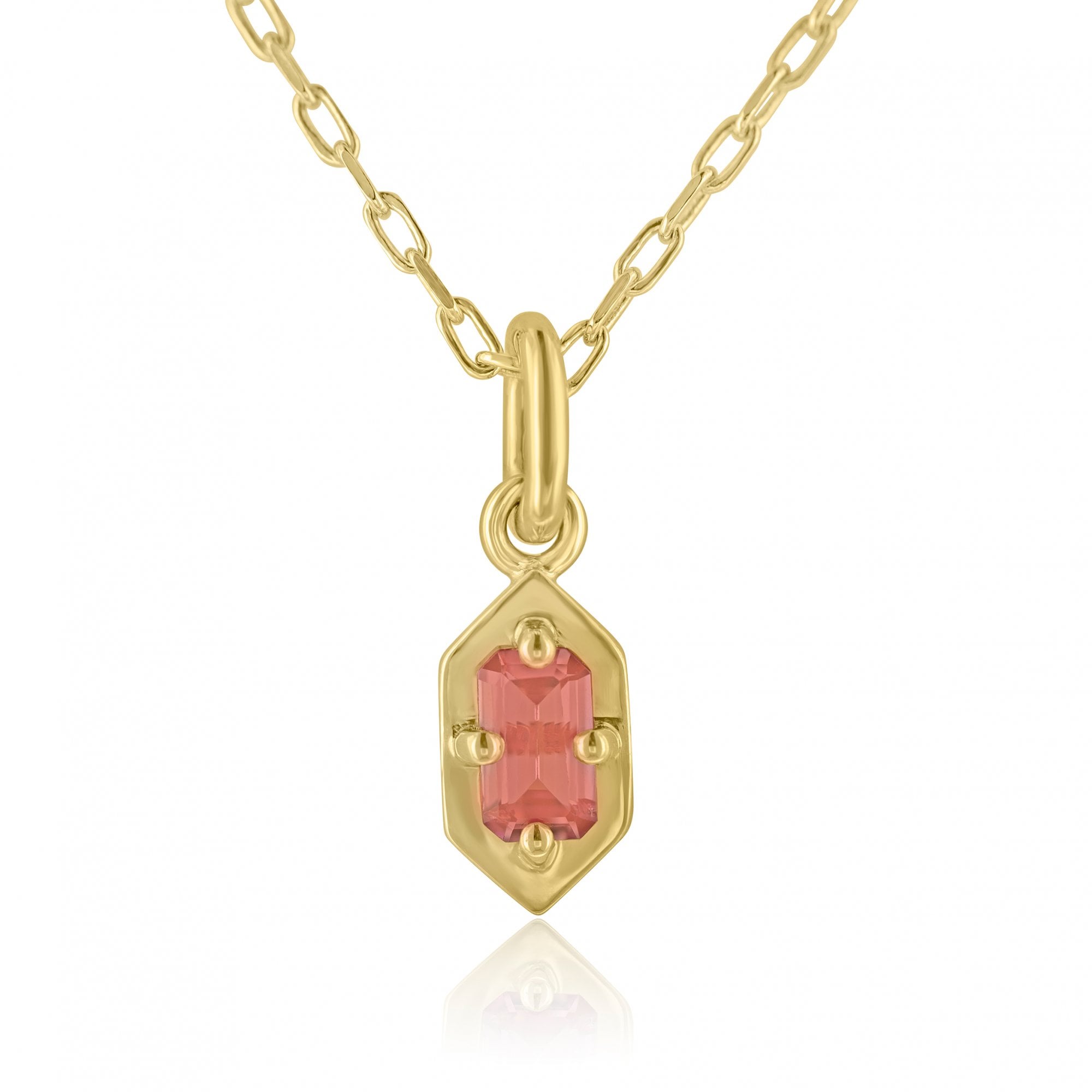 Pink Sapphire 0.28ct Pendant in 18ct Yellow Gold