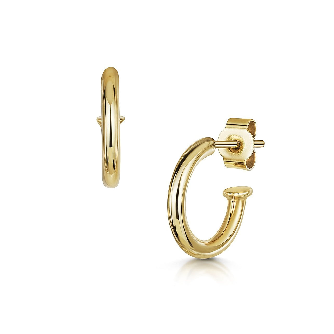 Handmade 18ct Yellow Gold Hoop Earrings (Charms Sold Separately)