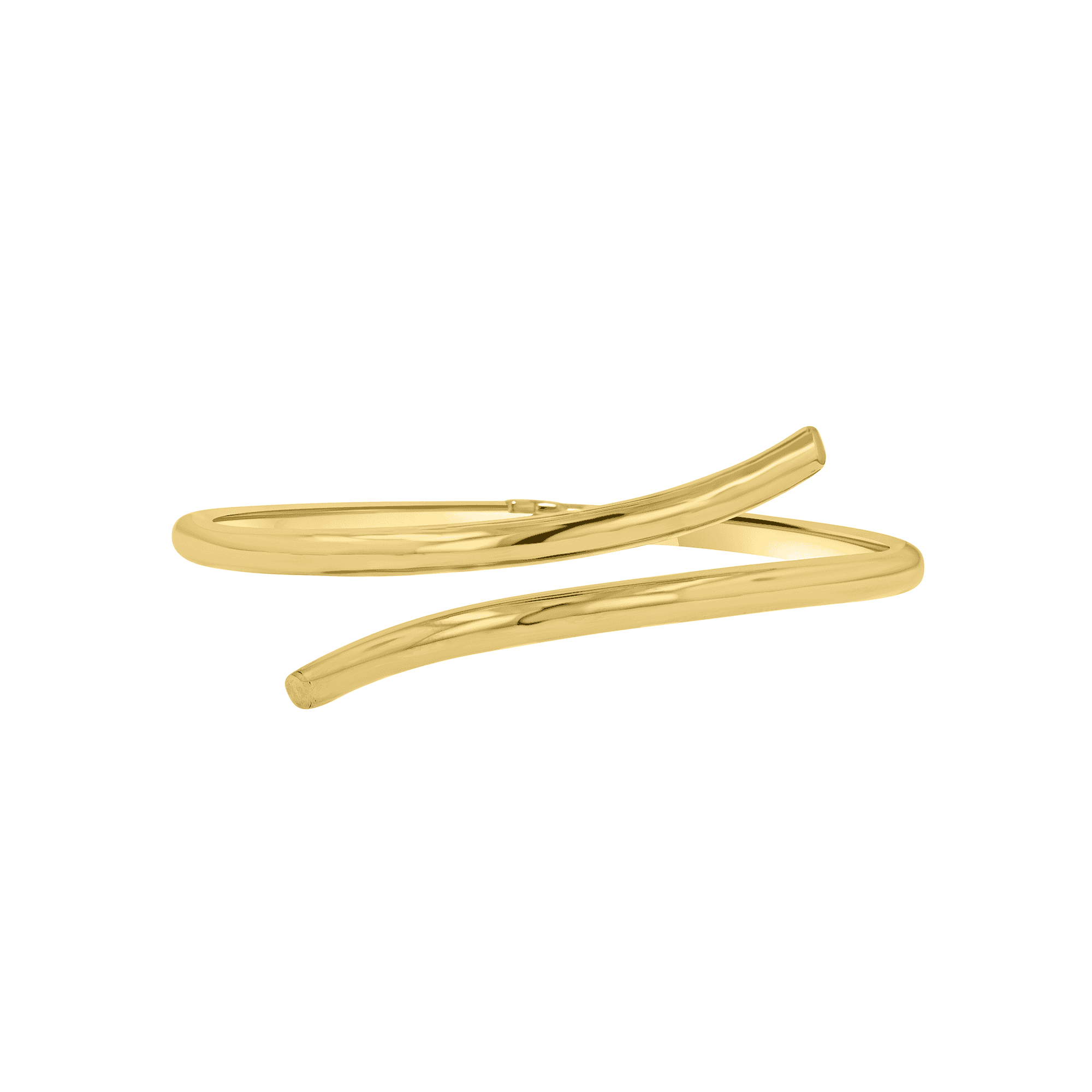 9ct Yellow Gold Crossover Hinged Bangle