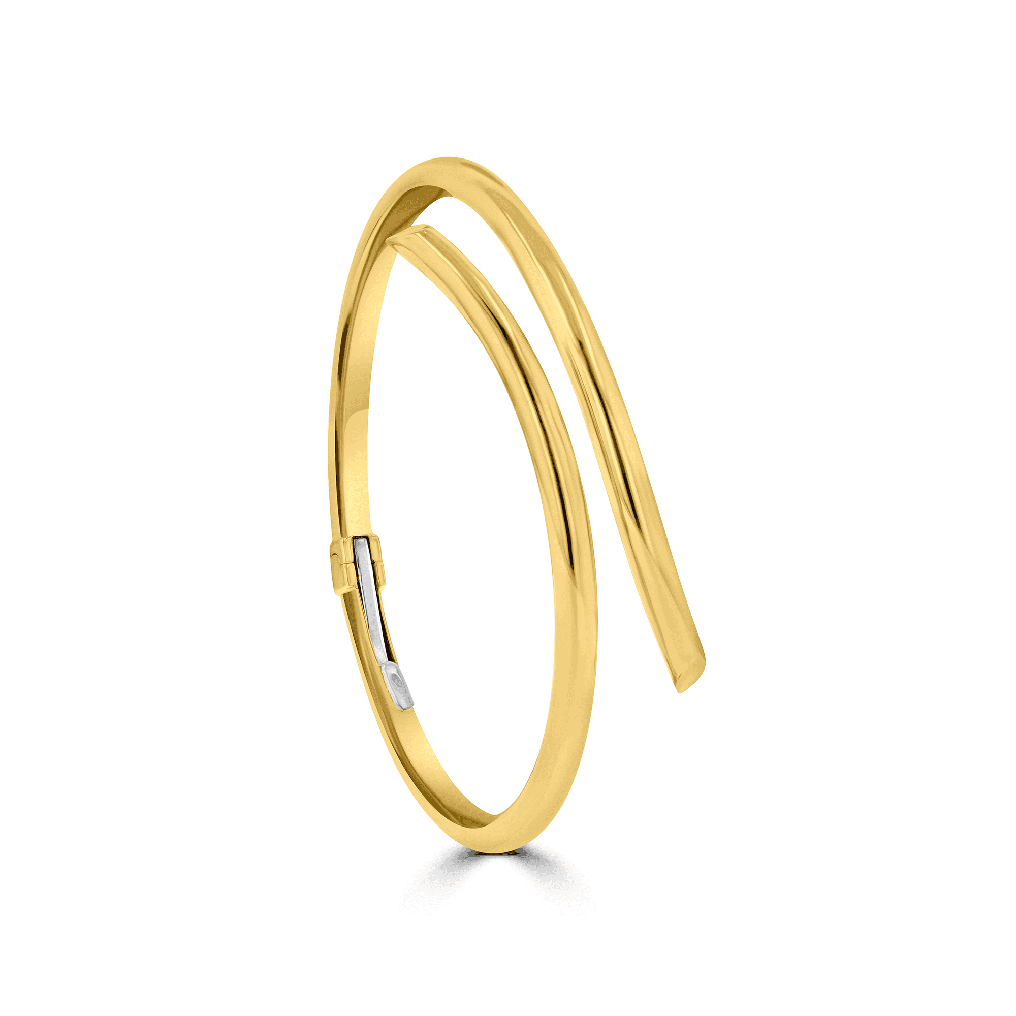 9ct Yellow Gold Crossover Hinged Bangle