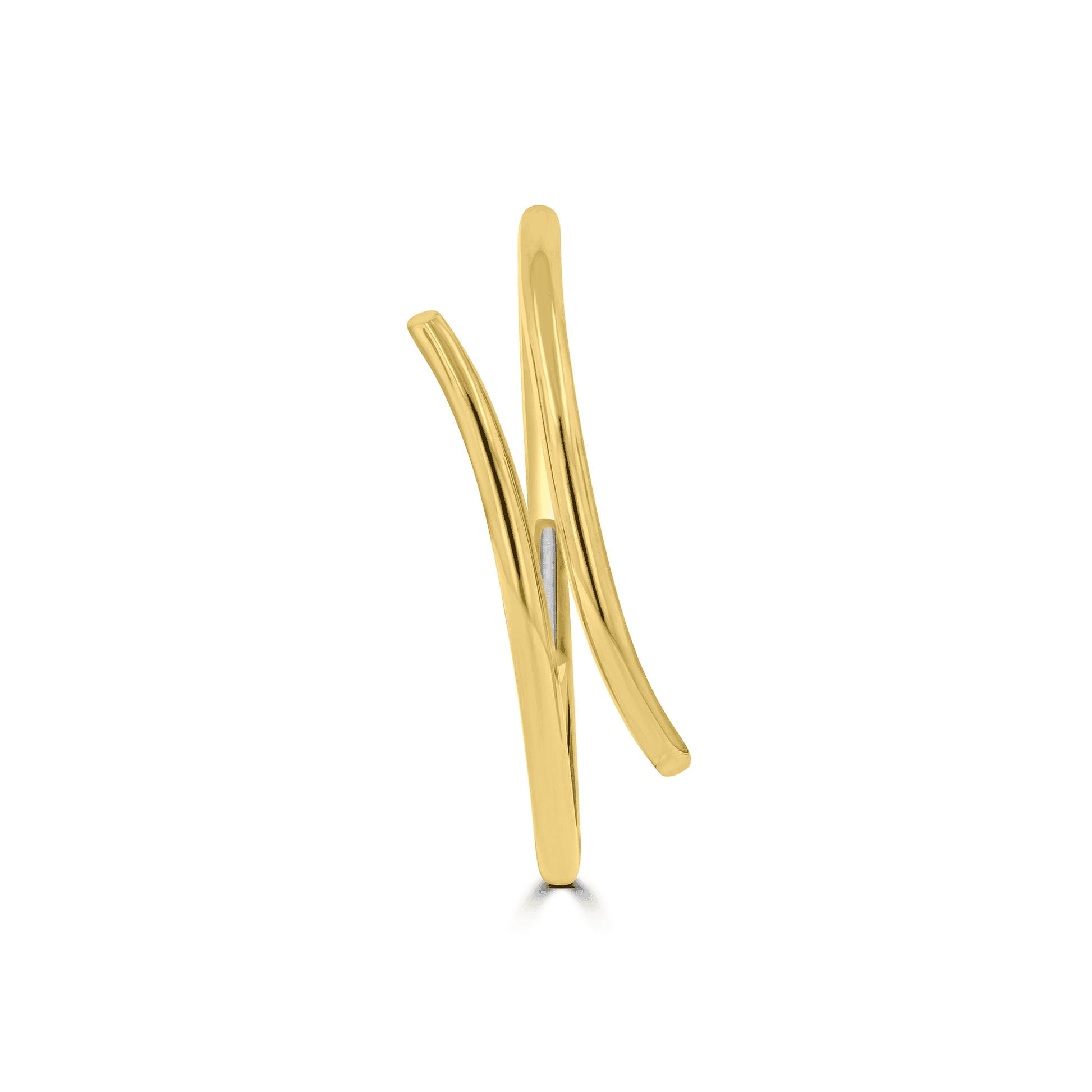 9ct Yellow Gold Crossover Hinged Bangle