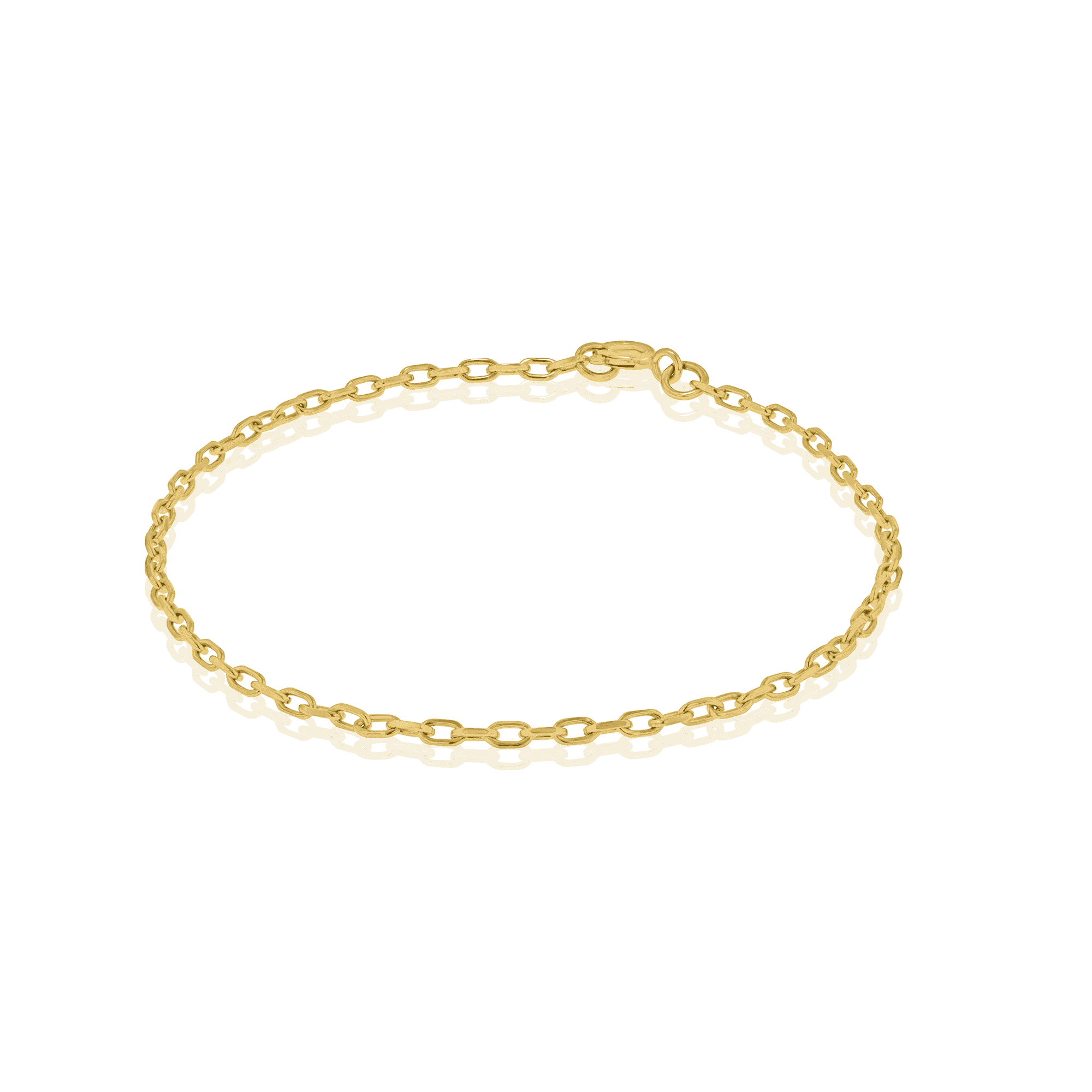 9ct Yellow Gold Filed Trace Chain Bracelet