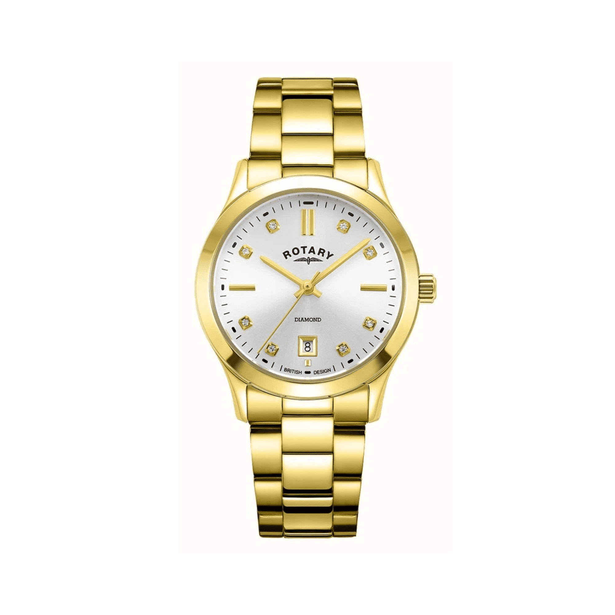 Ladies Rotary Contemporary Gold PVD Plated Watch