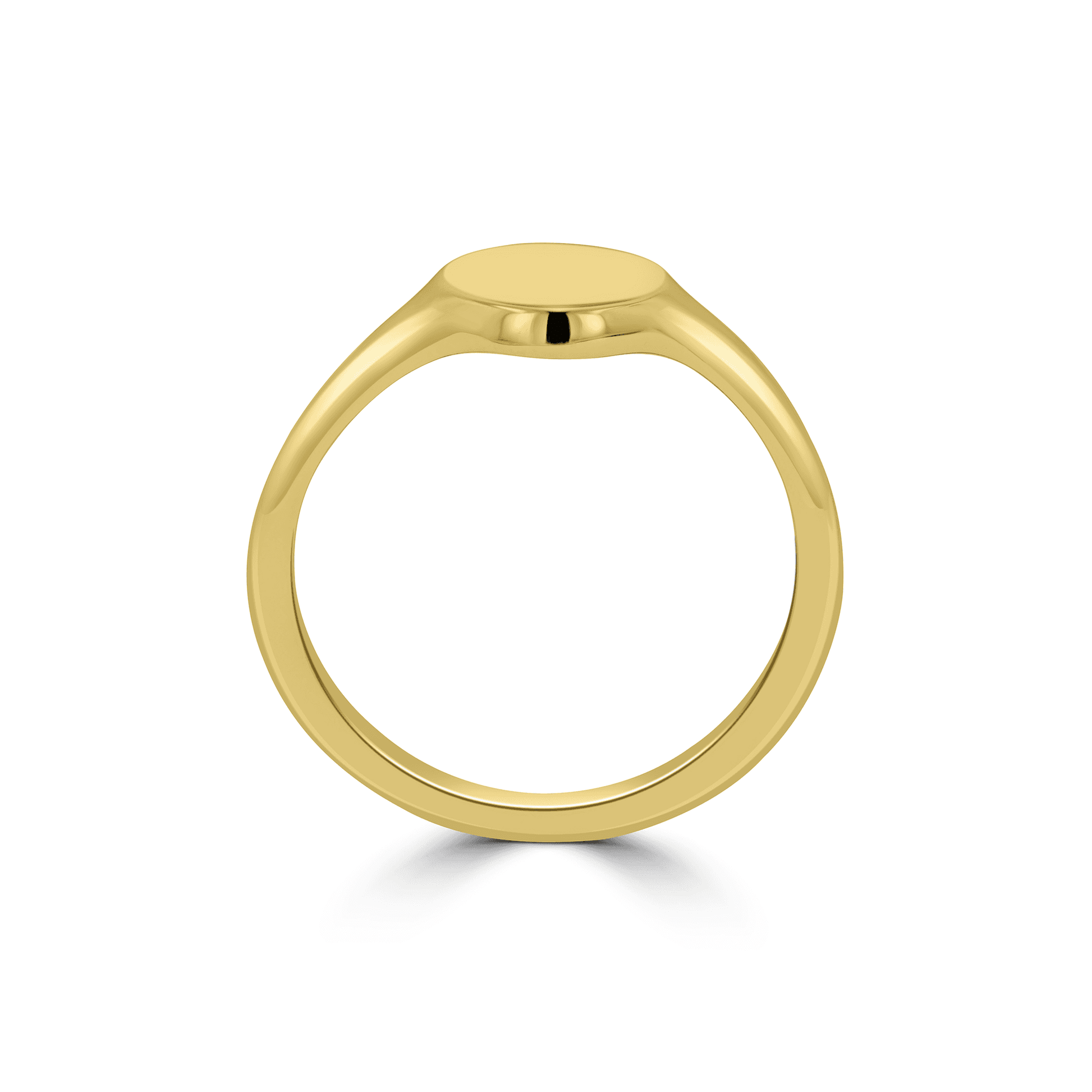 9ct Yellow Gold Oval Signet Ring 9.6mm x 7.1mm - Made from 100% Recycled Gold