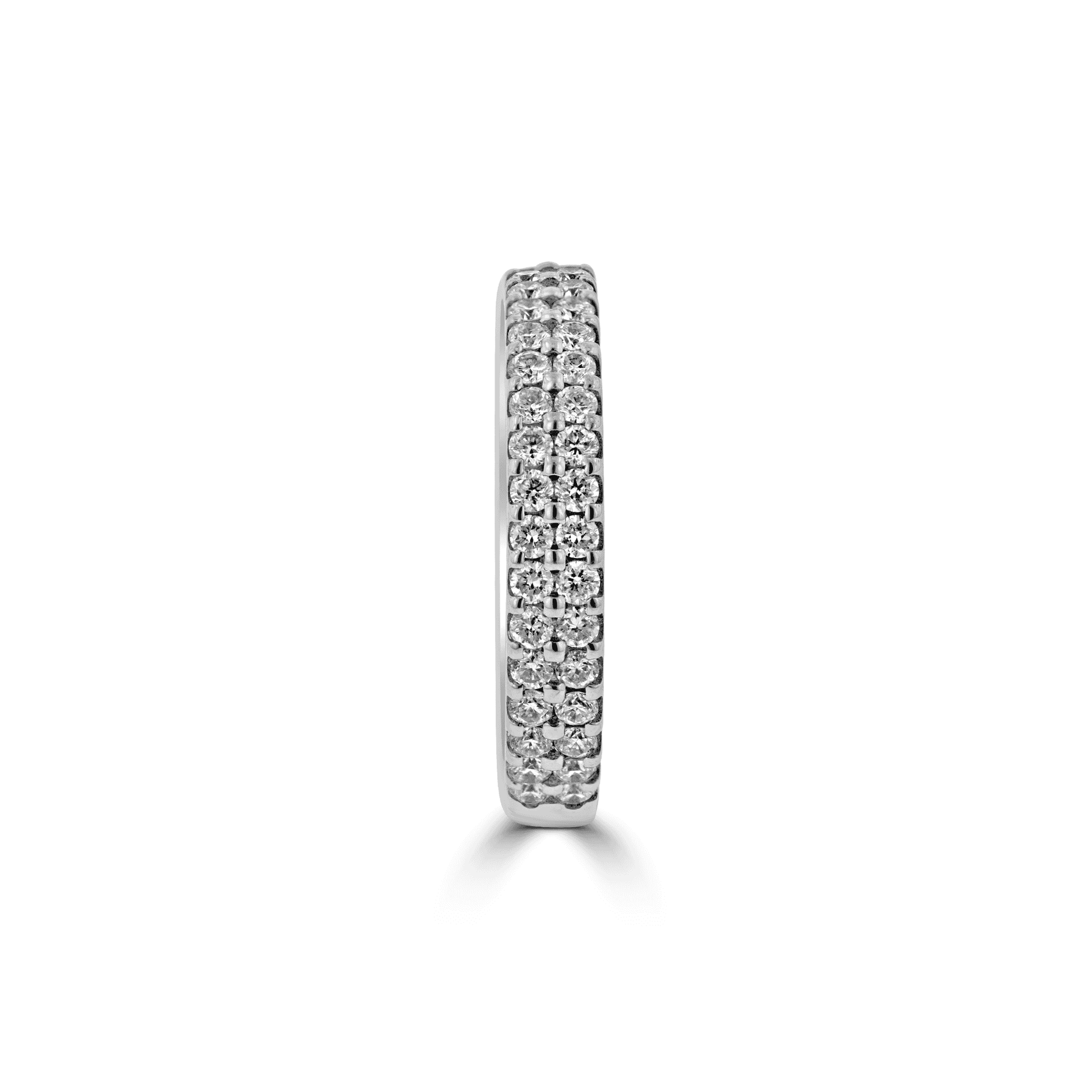 Platinum Double Row 3/4 Set Diamond 3/4 Eternity Ring