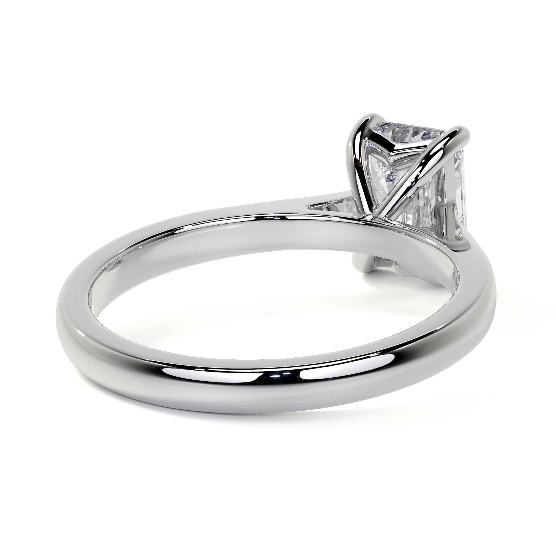 Elizabeth Platinum Emerald Cut 1.10CT Lab Grown Diamond Solitaire Ring