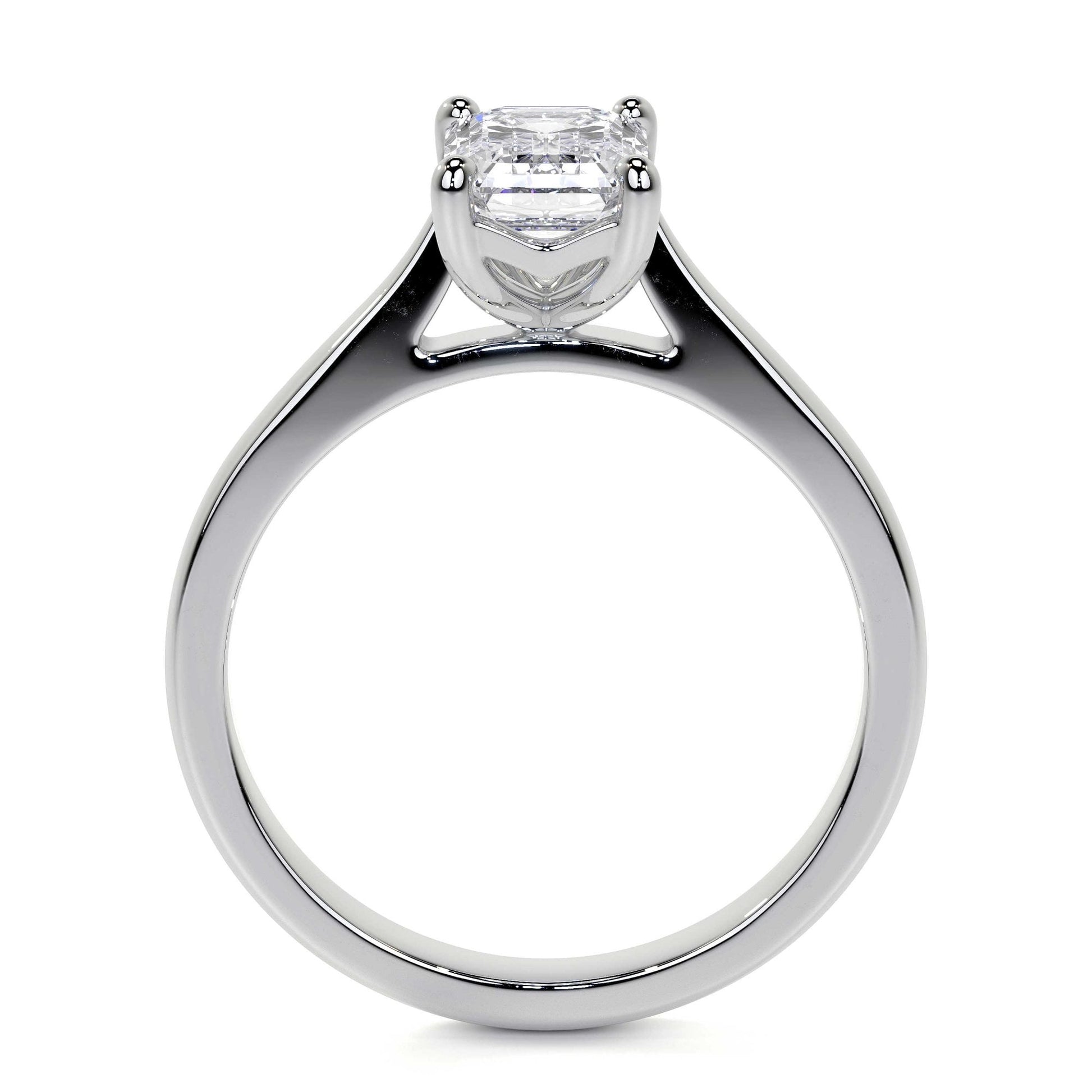 Elizabeth Platinum Emerald Cut 1.10CT Lab Grown Diamond Solitaire Ring