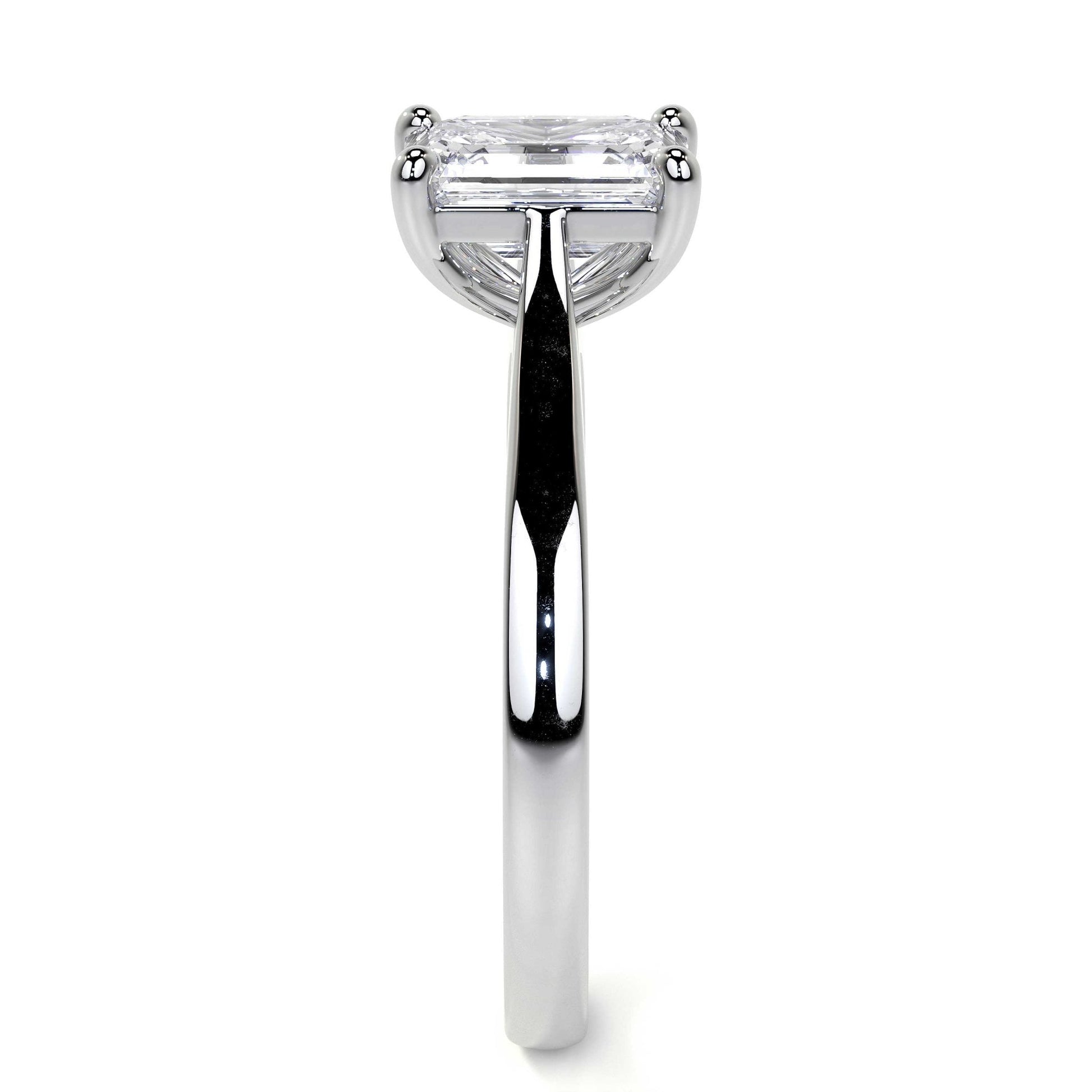 Elizabeth Platinum Emerald Cut 1.10CT Lab Grown Diamond Solitaire Ring