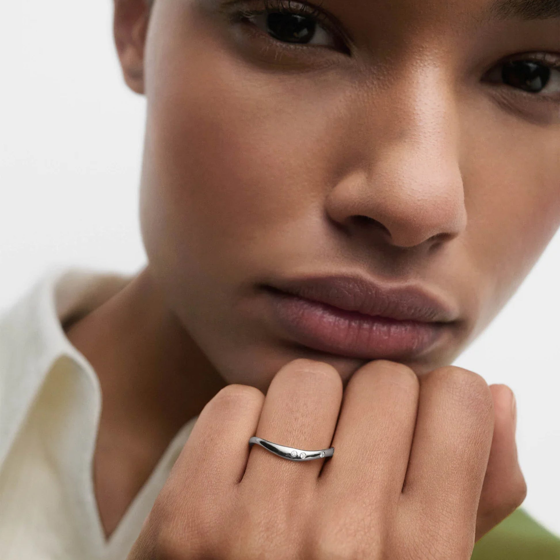 PDPAOLA sterling Silver 'Air' Ring