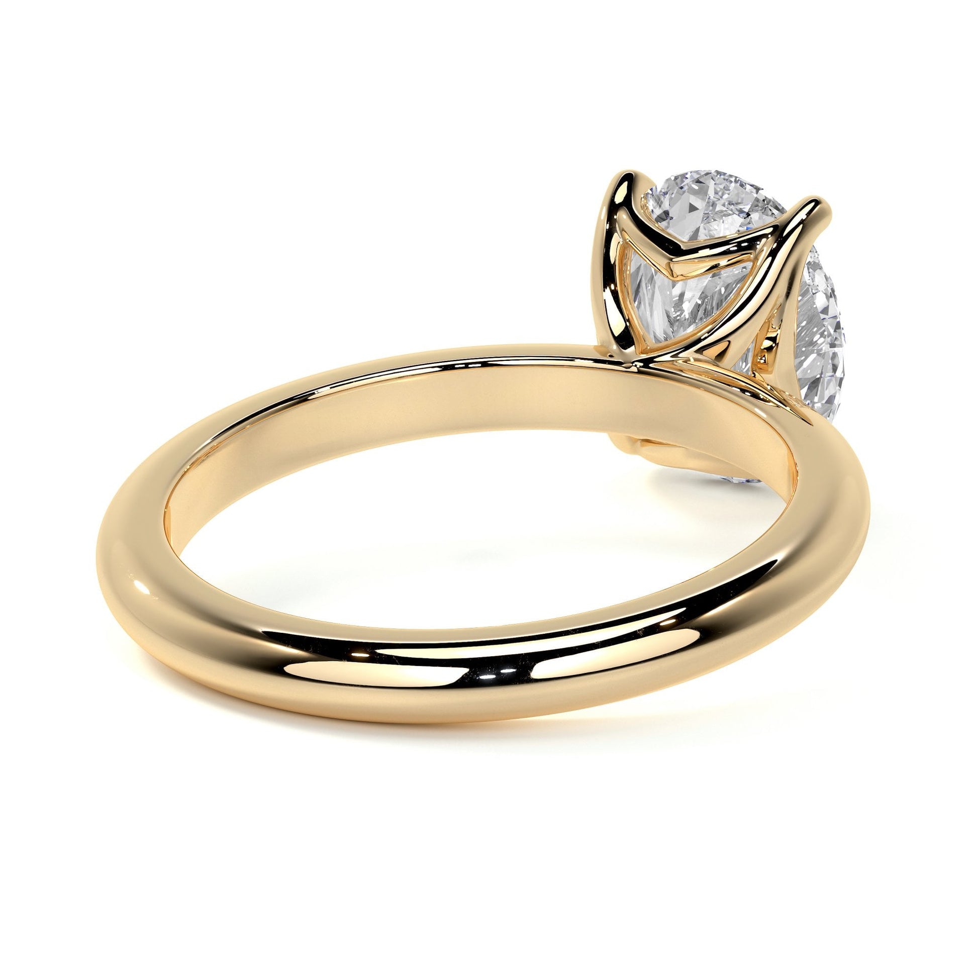 18ct Yellow Gold 1ct Oval Lab Grown Diamond 'Rosa' Solitaire Ring