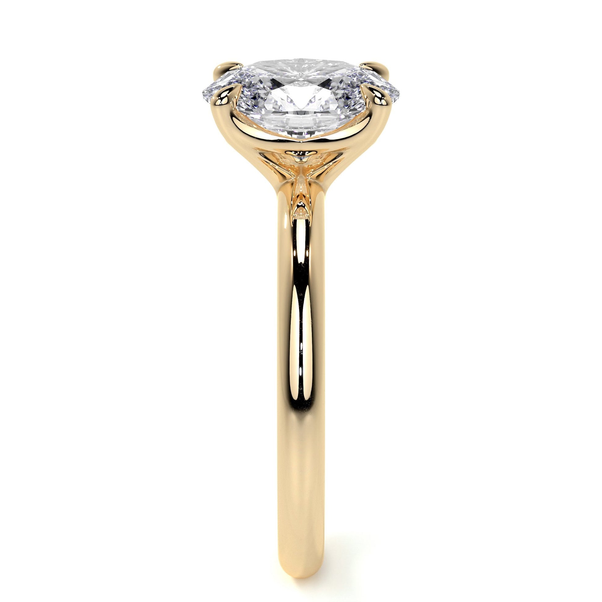 18ct Yellow Gold 1ct Oval Lab Grown Diamond 'Rosa' Solitaire Ring