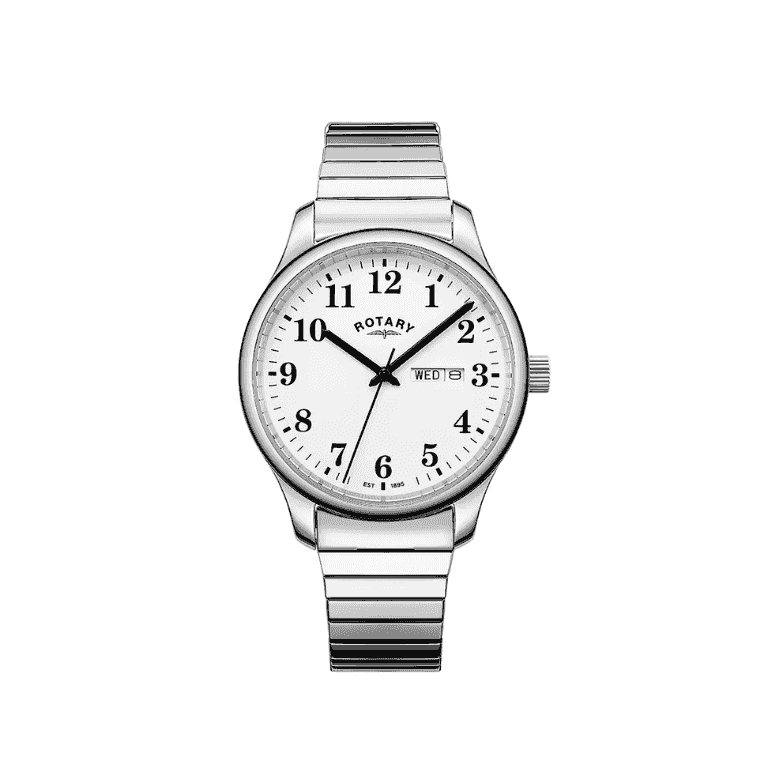 Men's Rotary Steel Expander Strap Watch - Model: RGB10025/01