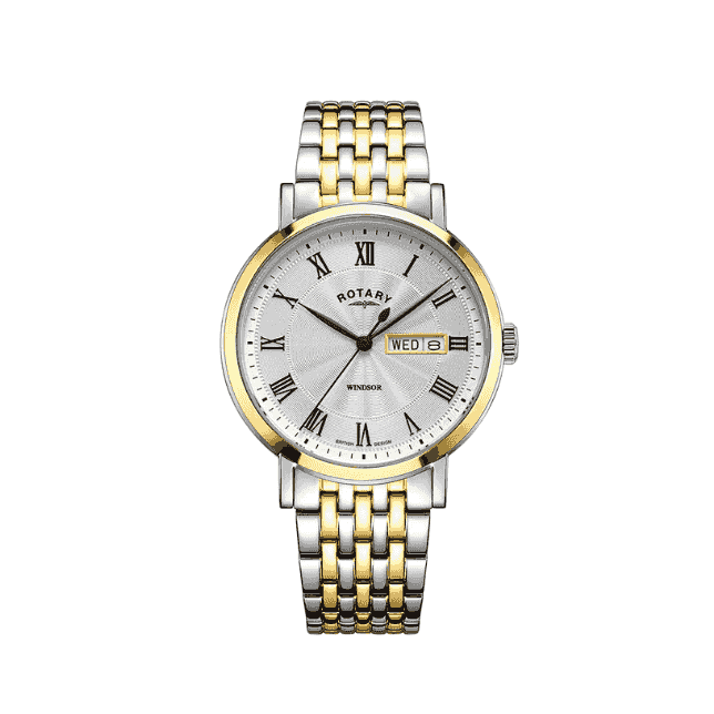 Men's Rotary Two-Tone Steel Quartz Watch - Model: GB05421/01