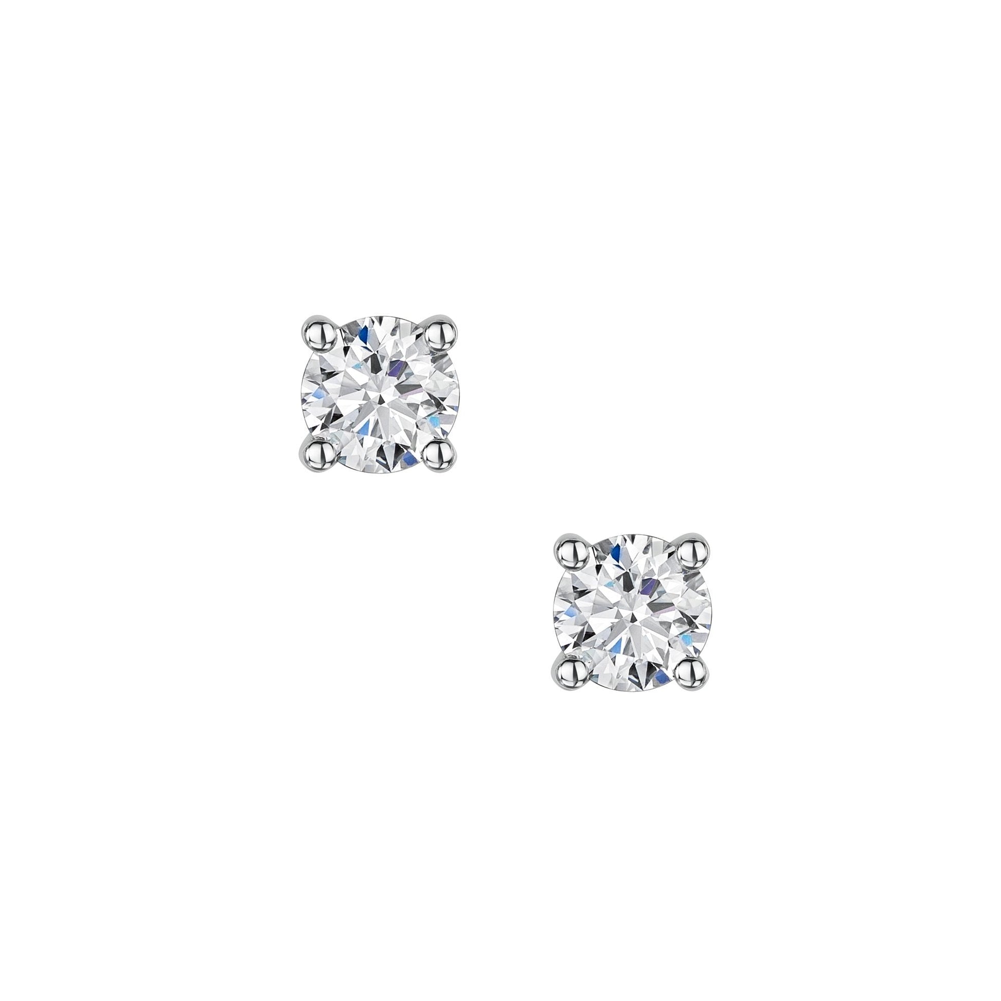 Platinum 1.22ct Round Brilliant Cut Lab Grown Diamond Stud Earrings