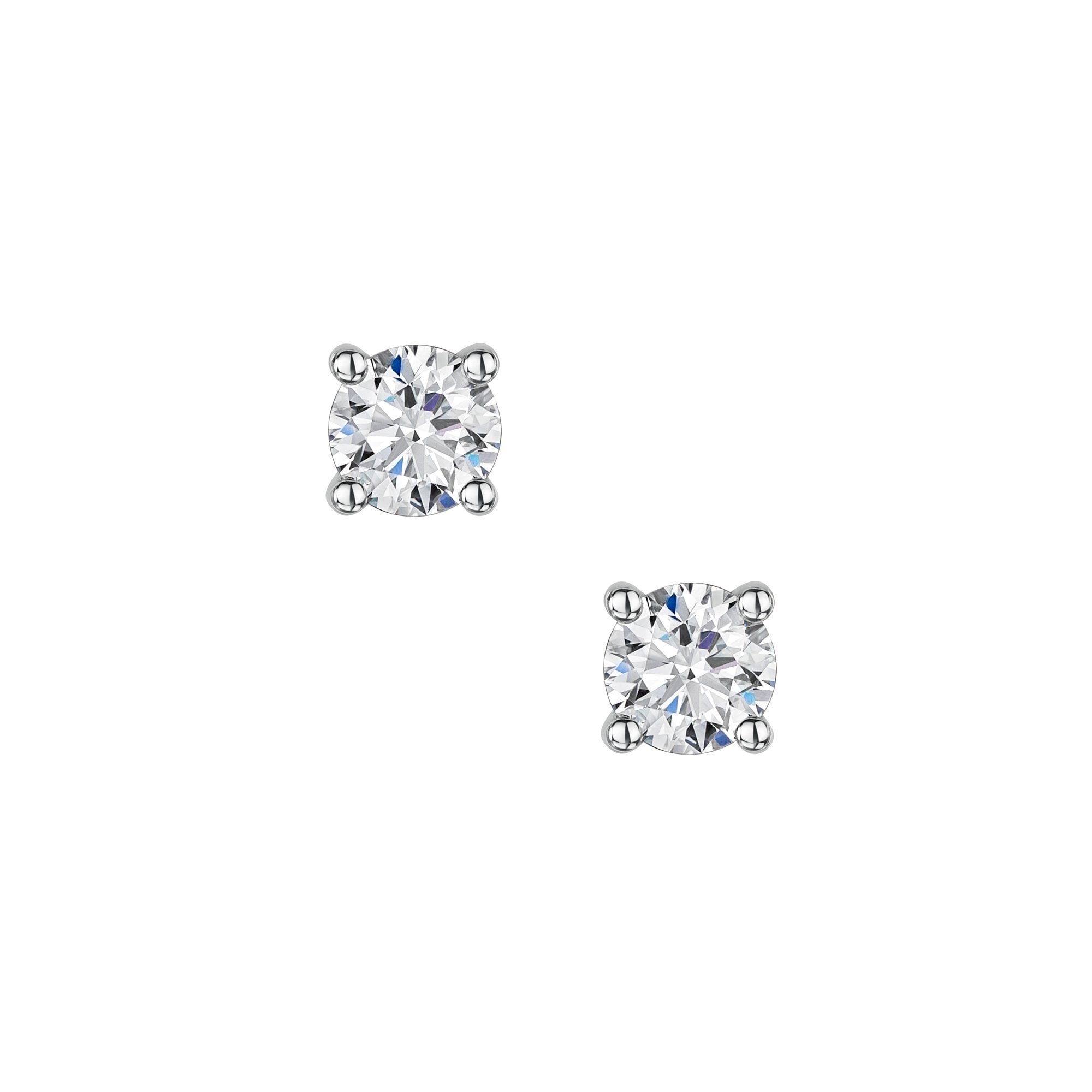 18ct White Gold RBC Lab Grown Diamond Stud Earrings