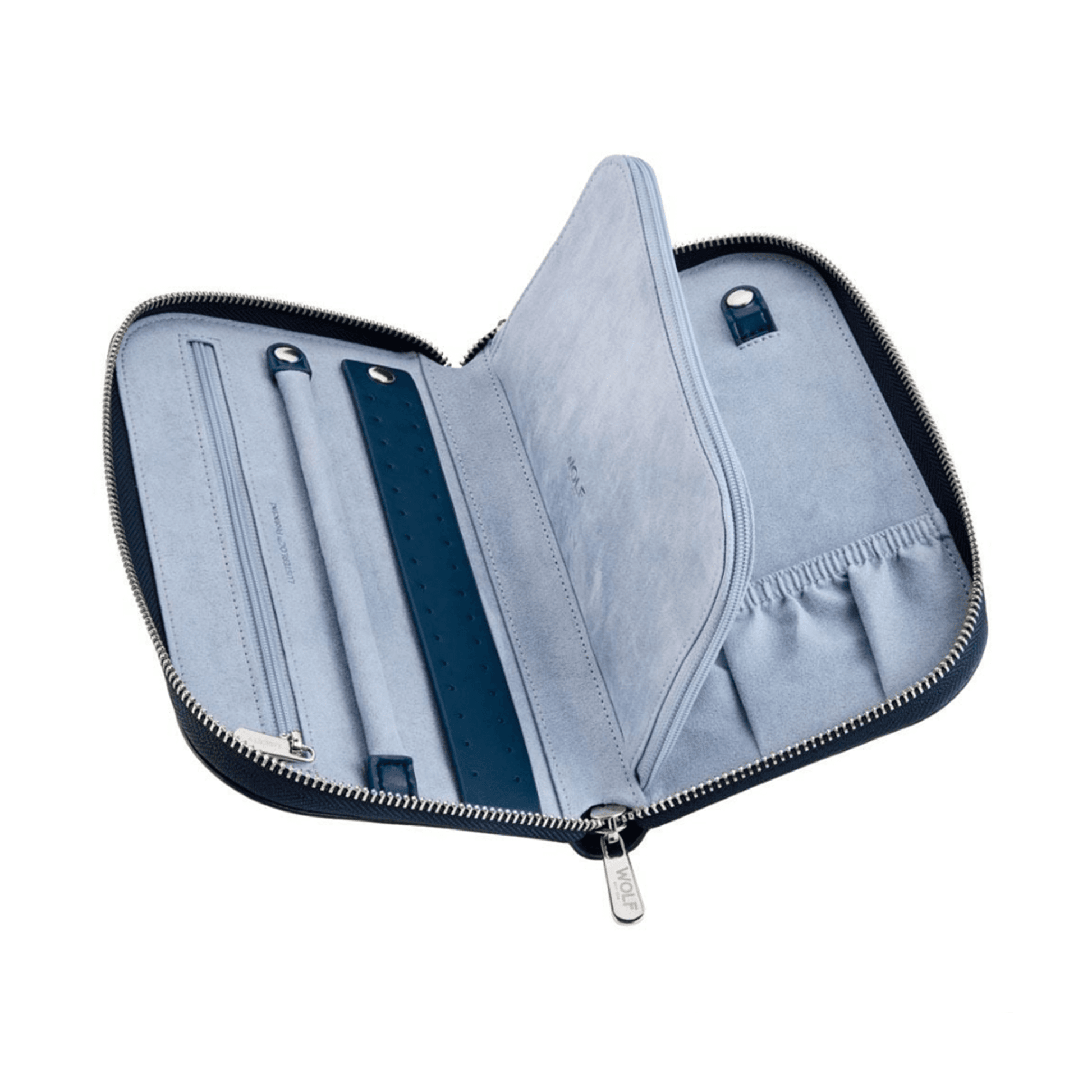 Navy Liberty 'Ianthe' Leather Portfolio Jewellery Case