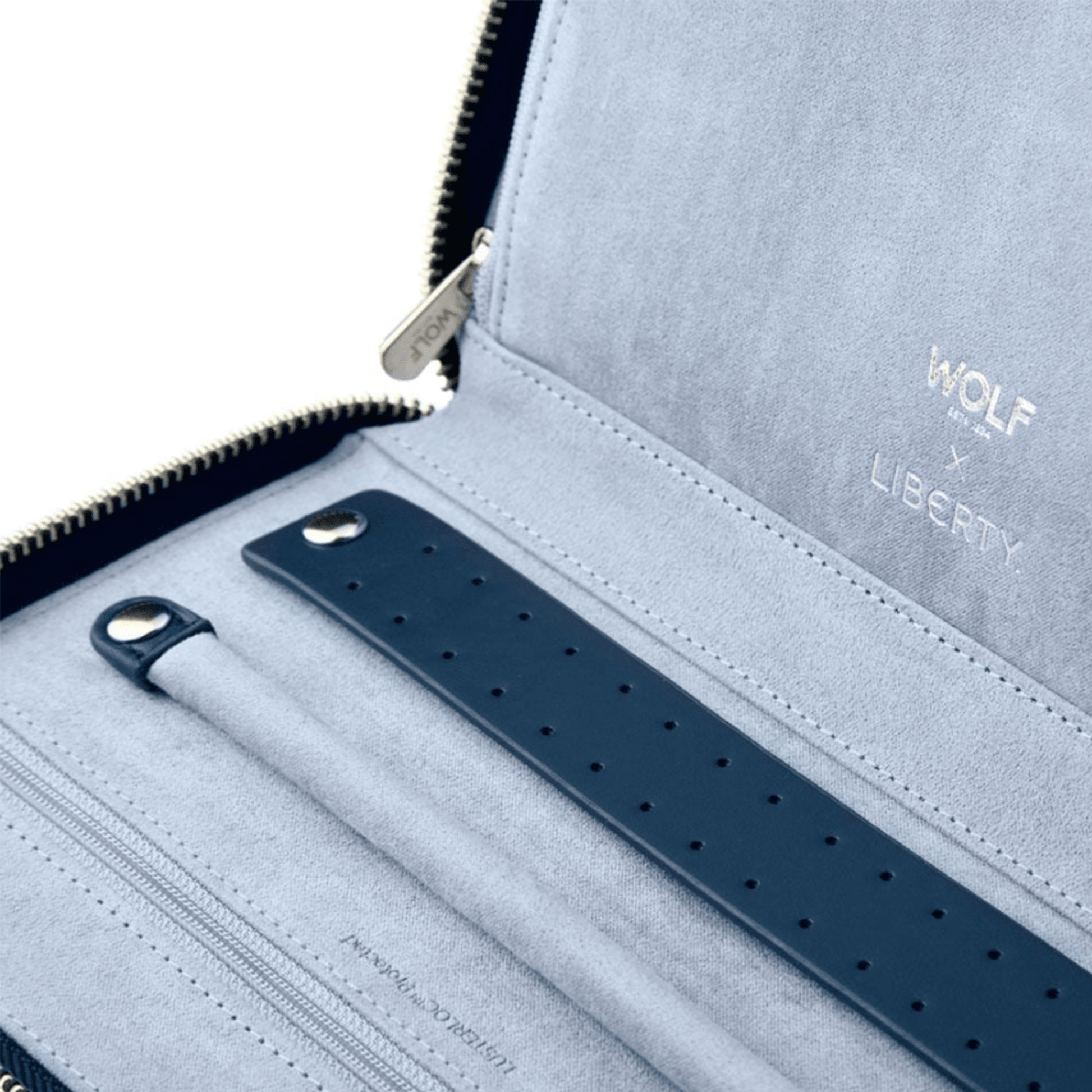 Navy Liberty 'Ianthe' Leather Portfolio Jewellery Case