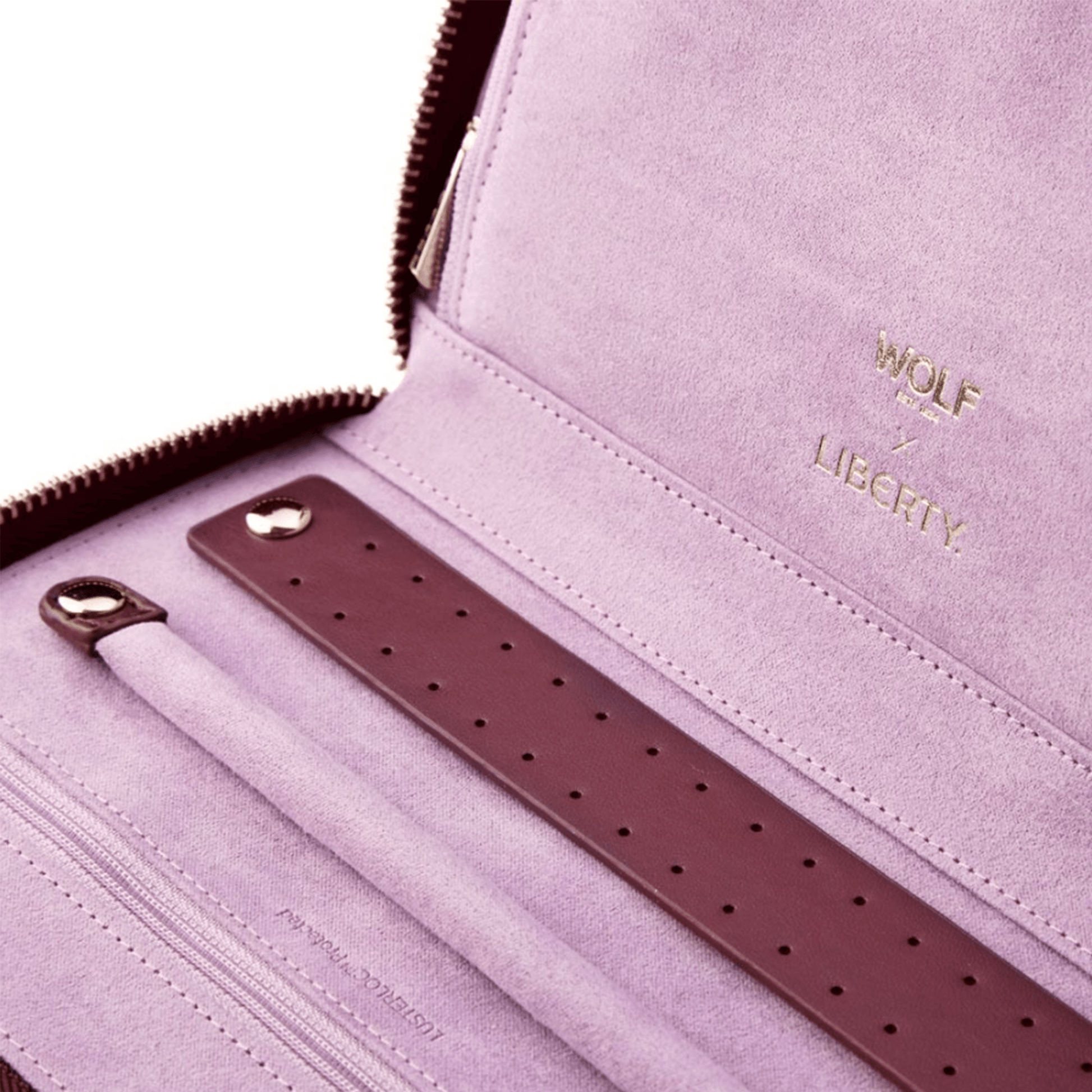 Burgundy Liberty 'Ianthe' Leather Portfolio Jewellery Case