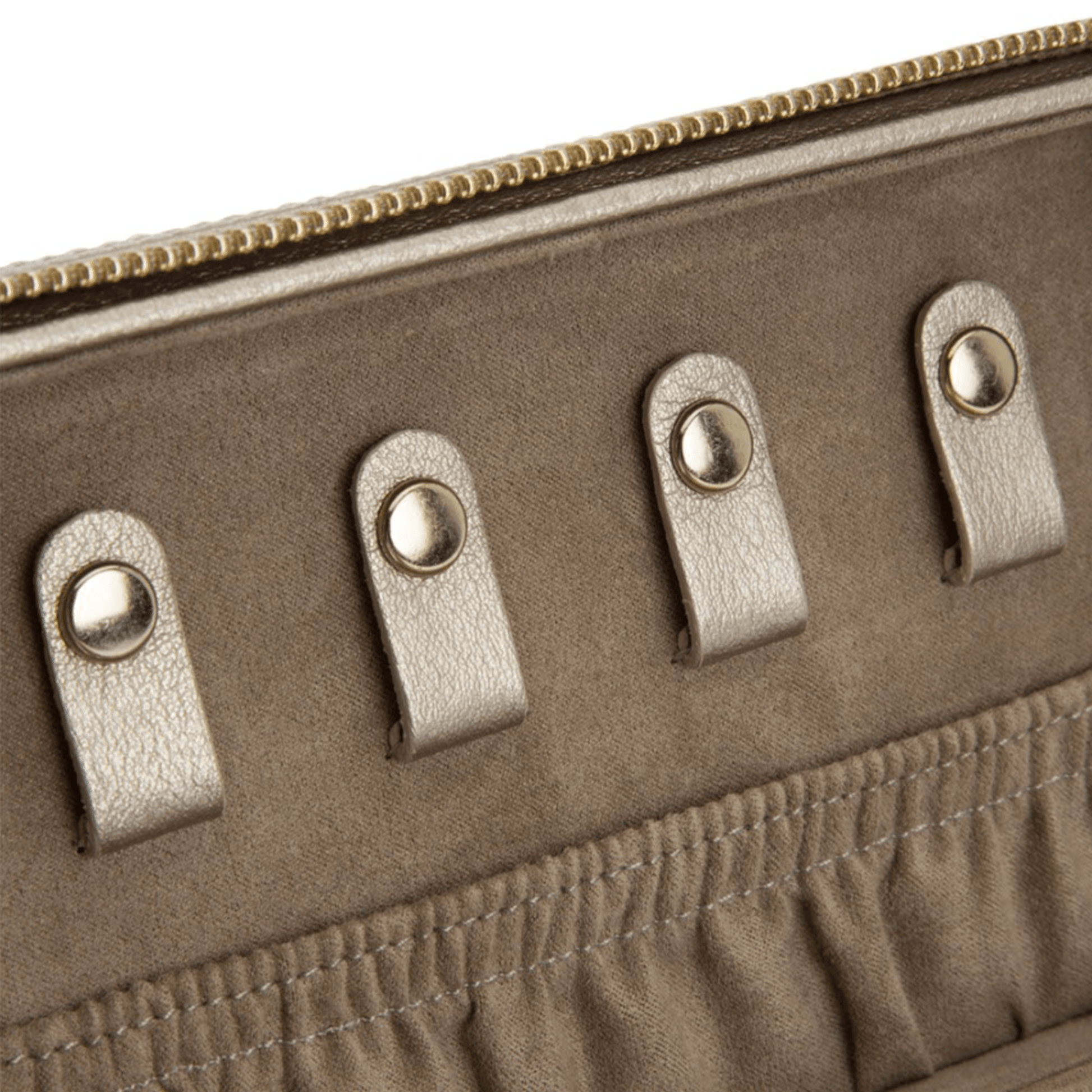 Pewter Leather 'Palermo' Jewellery Travel Case