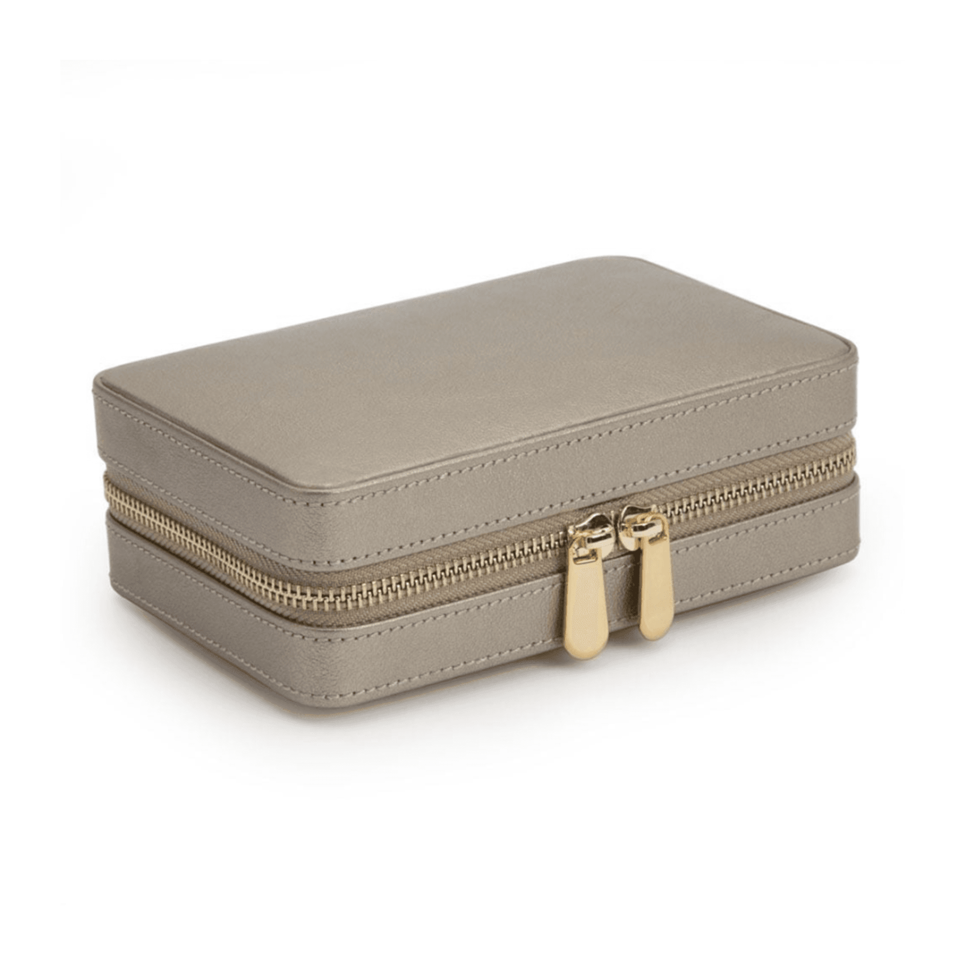 Pewter Leather 'Palermo' Jewellery Travel Case