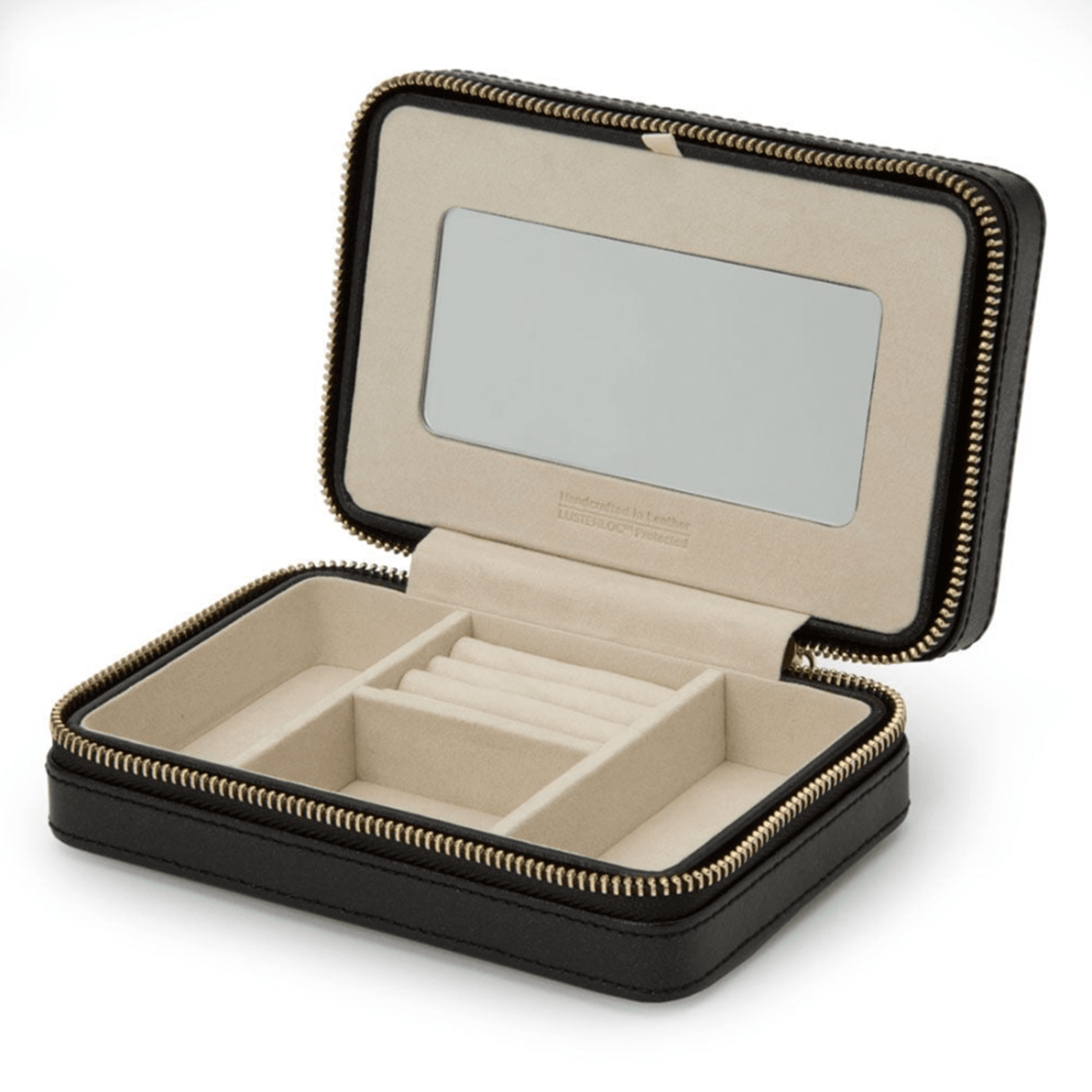 Anthracite Leather 'Palermo' Jewellery Travel Case