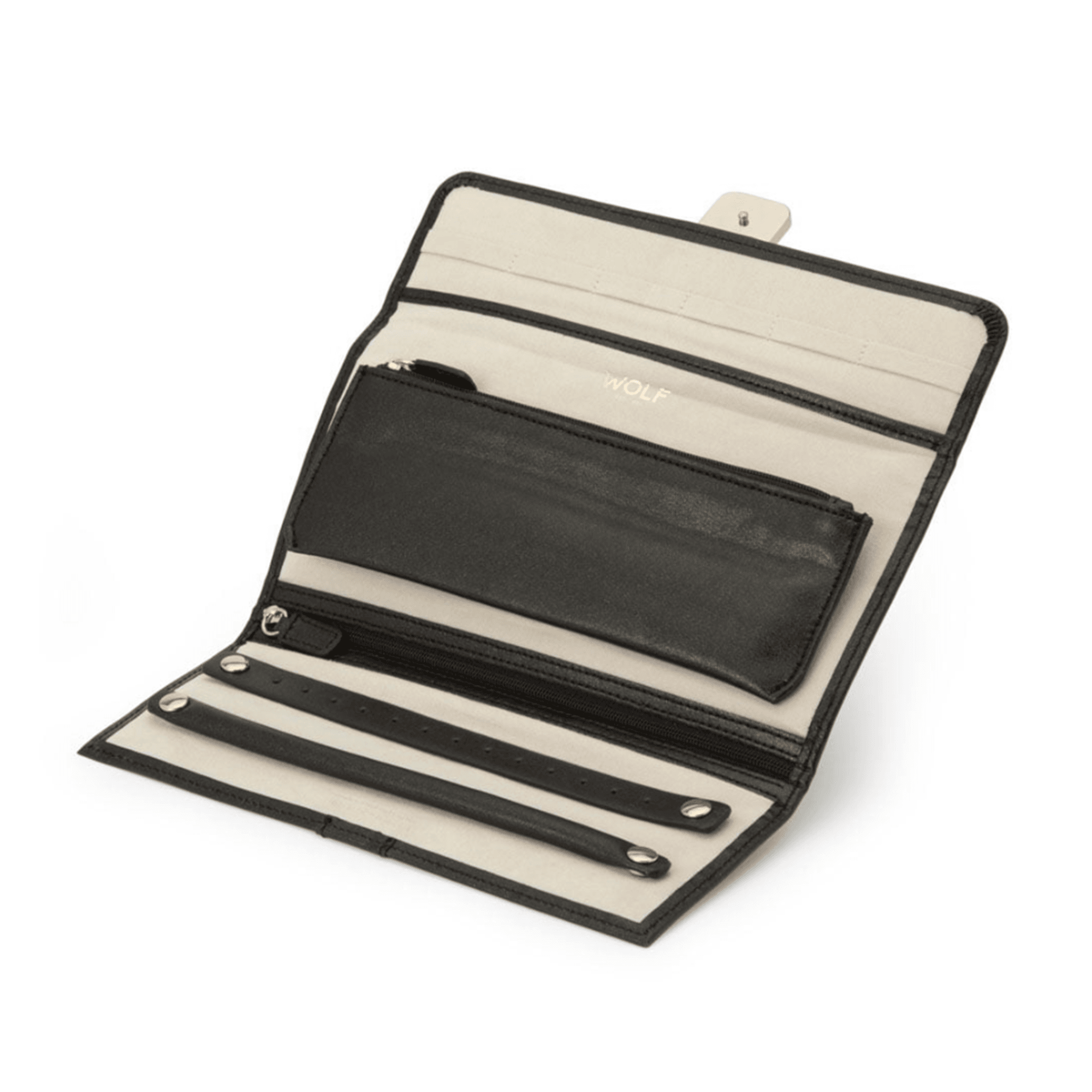 Anthracite Leather 'Palermo' Jewellery Roll