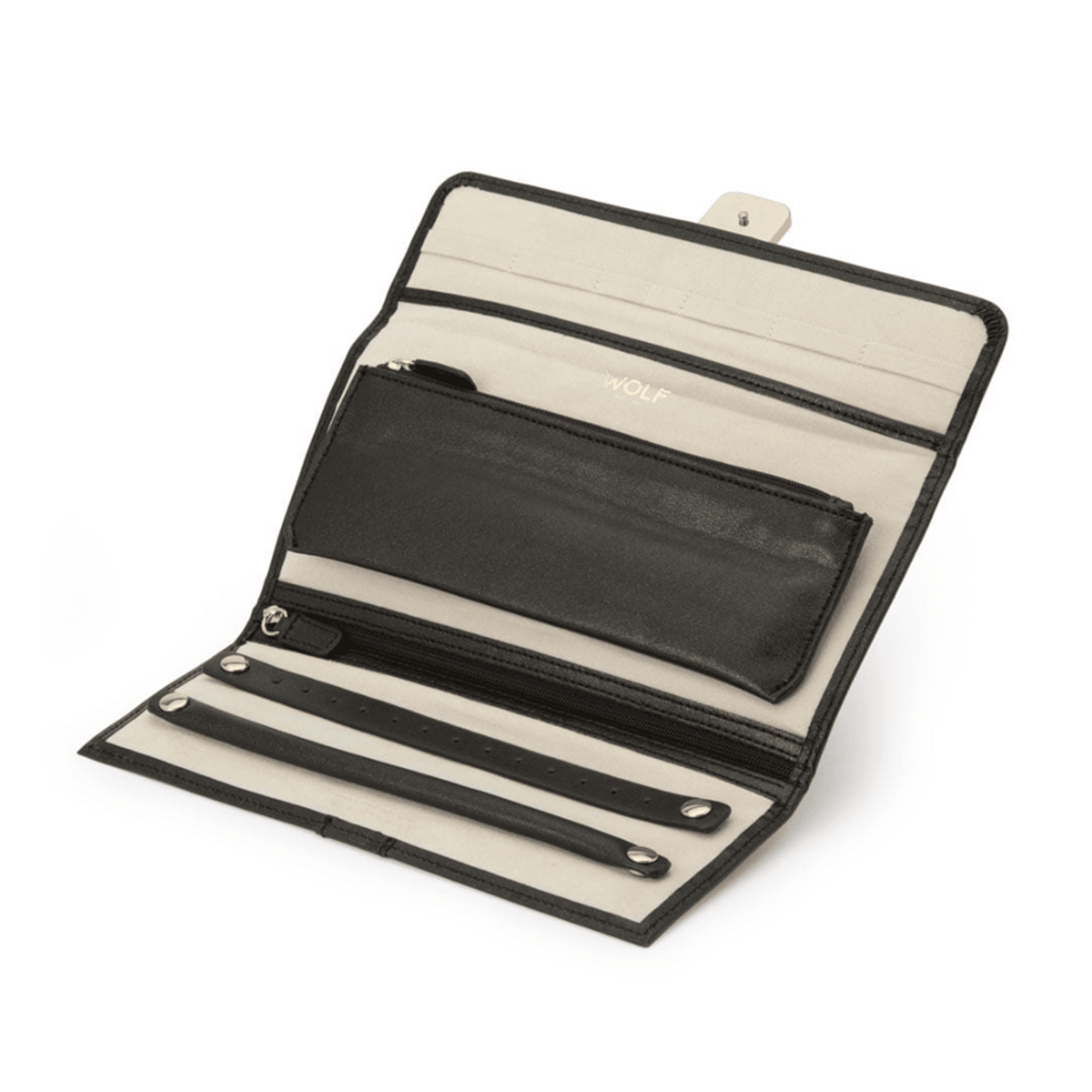 Anthracite Leather 'Palermo' Jewellery Roll