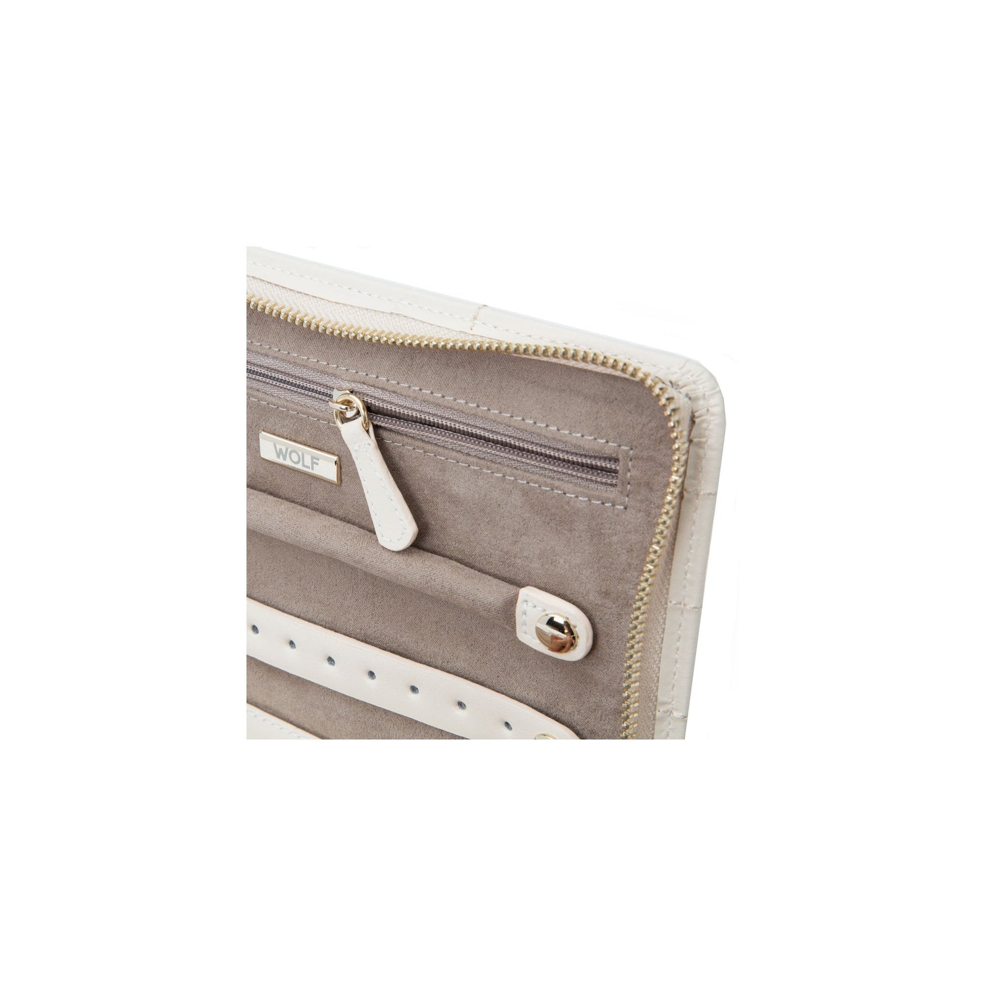 Ivory Leather 'Caroline' Portfolio Jewellery Case
