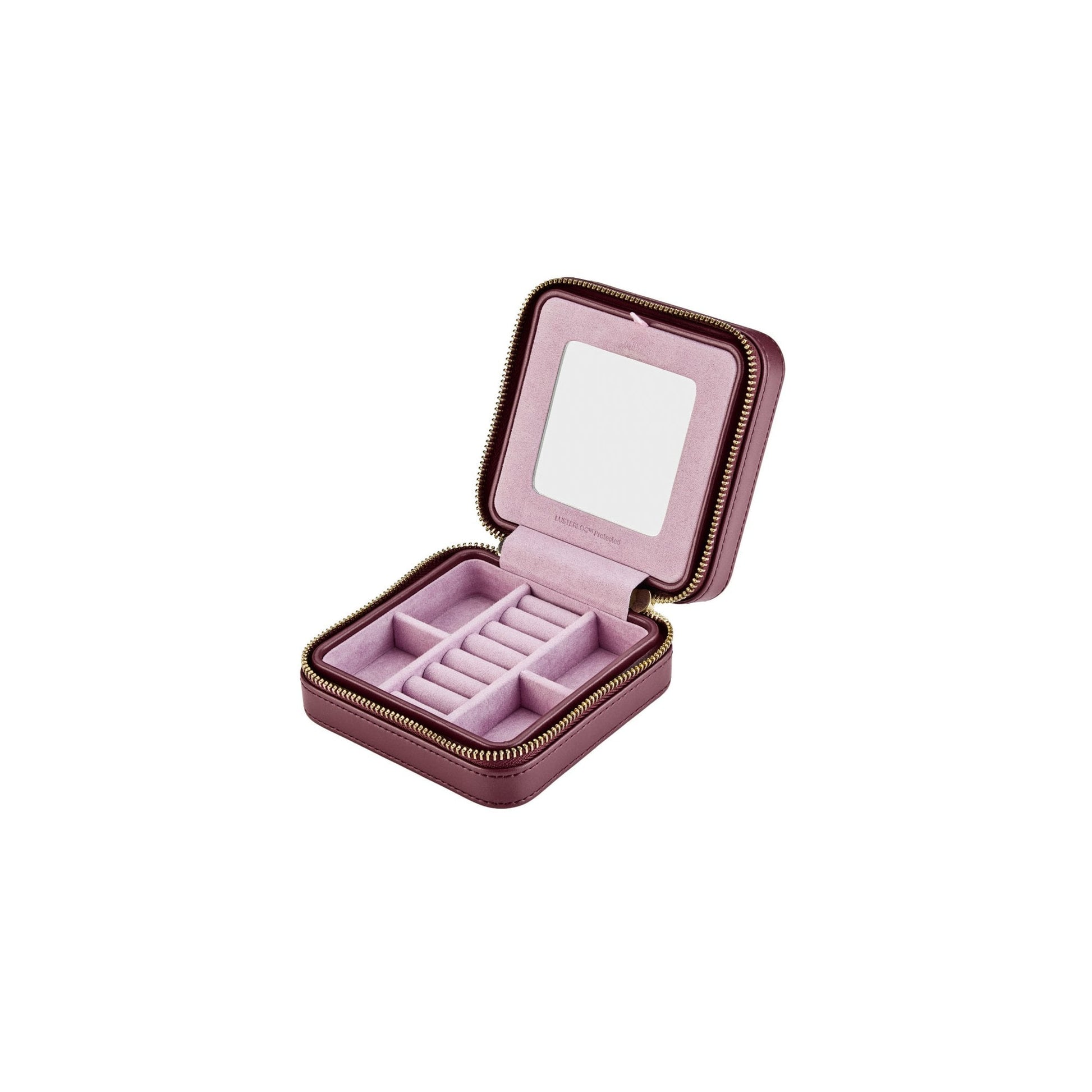 Burgundy Liberty 'Ianthe' Leather Small Jewellery Travel Case
