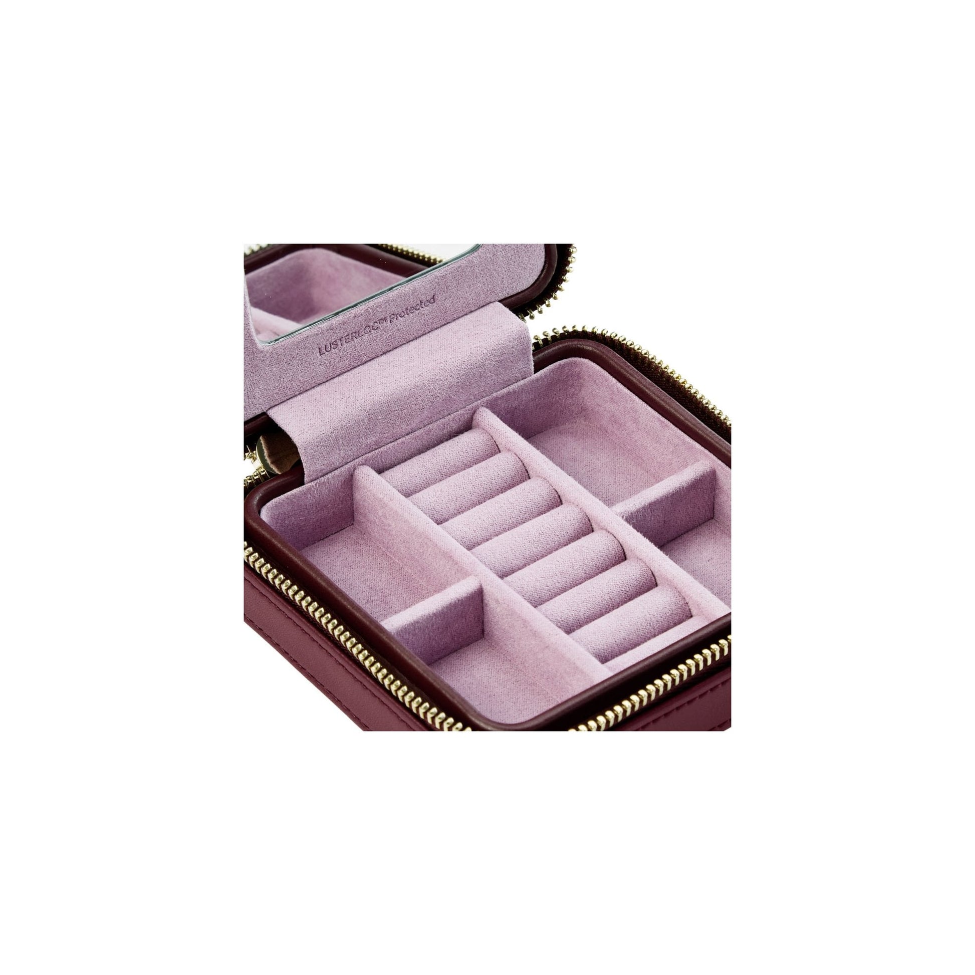 Burgundy Liberty 'Ianthe' Leather Small Jewellery Travel Case