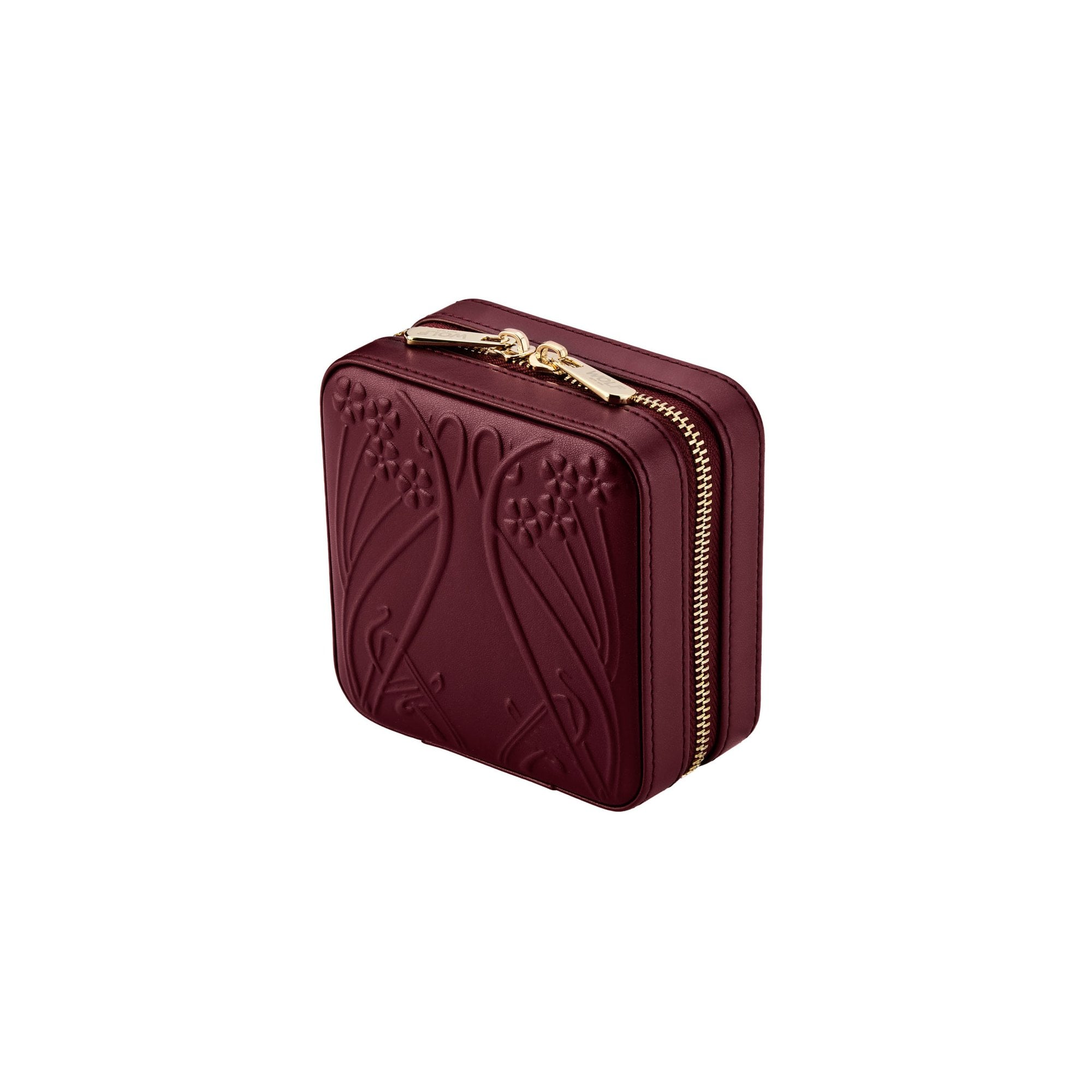 Burgundy Liberty 'Ianthe' Leather Small Jewellery Travel Case