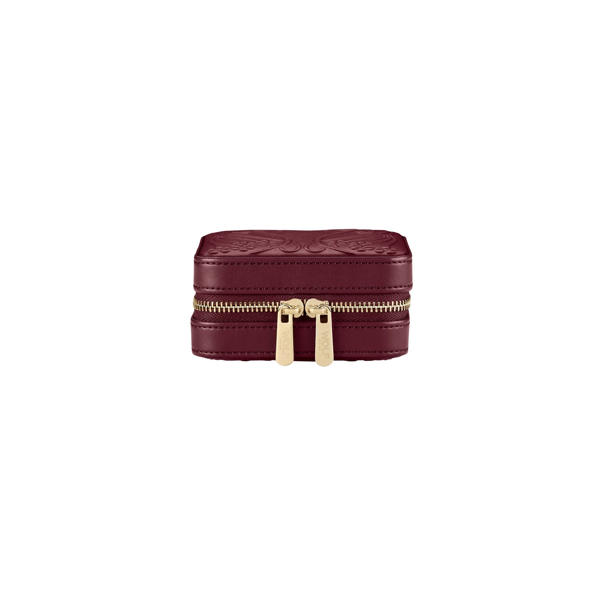 Burgundy Liberty 'Ianthe' Leather Small Jewellery Travel Case