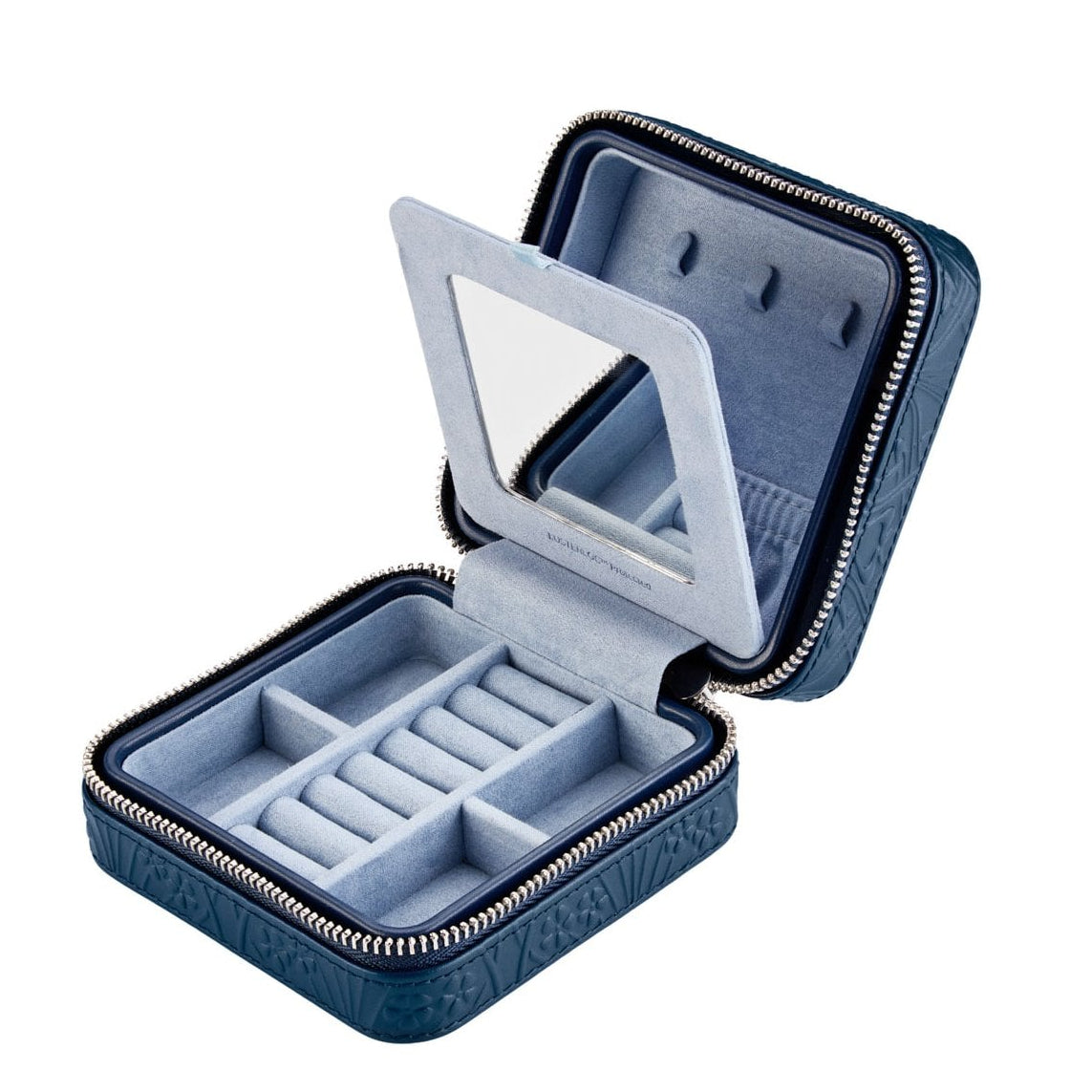 Navy Liberty 'Ianthe' Leather Small Jewellery Travel Case