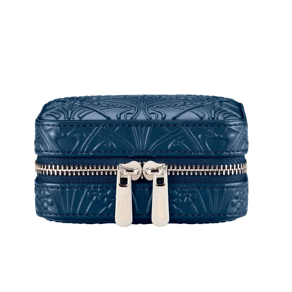 Navy Liberty 'Ianthe' Leather Small Jewellery Travel Case