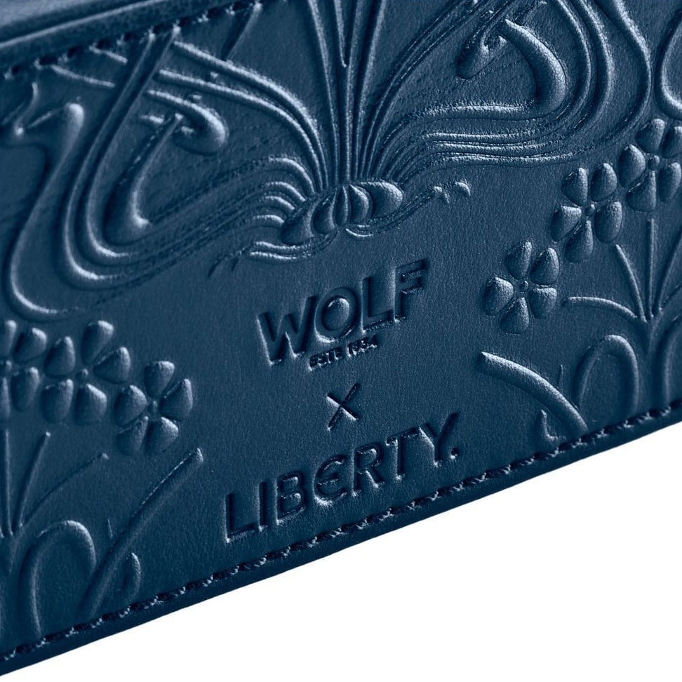Navy Liberty 'Ianthe' Leather Jewellery Box