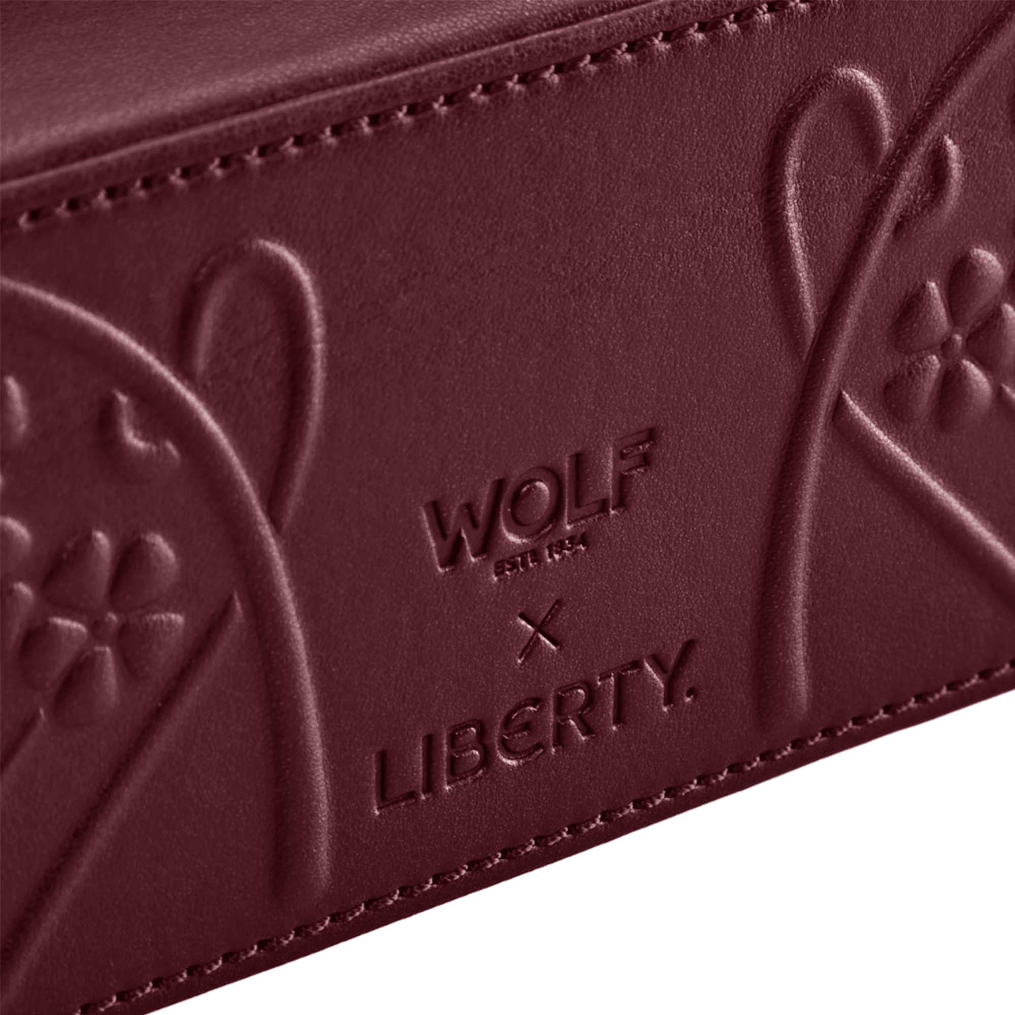 Burgundy Liberty 'Ianthe' Leather Jewellery Box