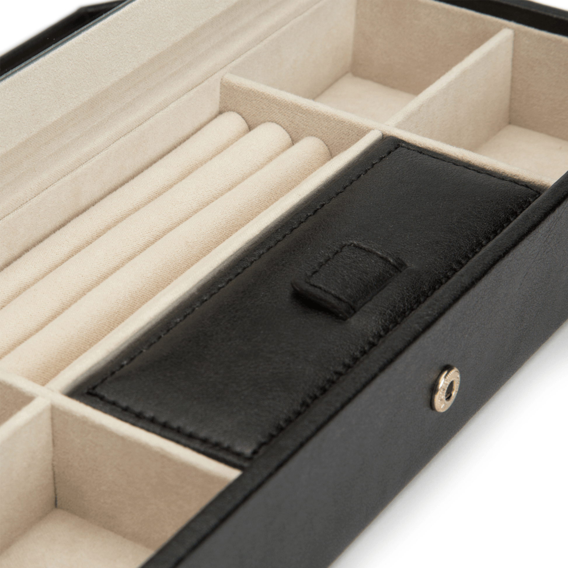 Anthracite Leather 'Palermo' Jewellery Deposit Box