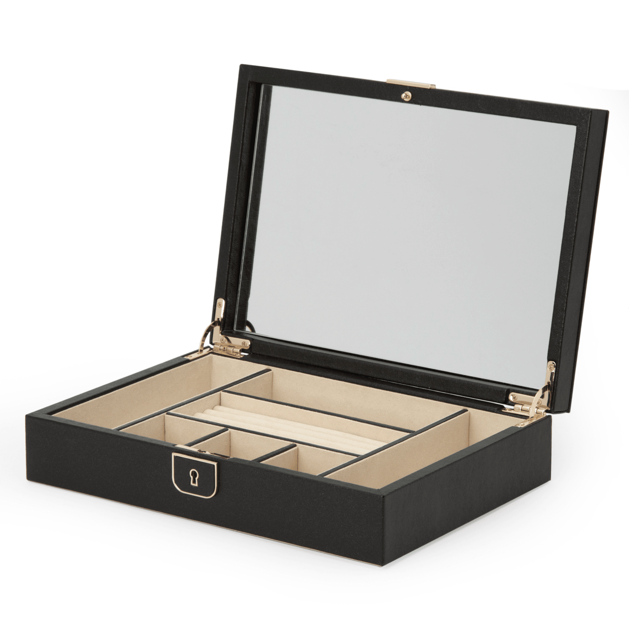 Anthracite Leather 'Palermo' Jewellery Case