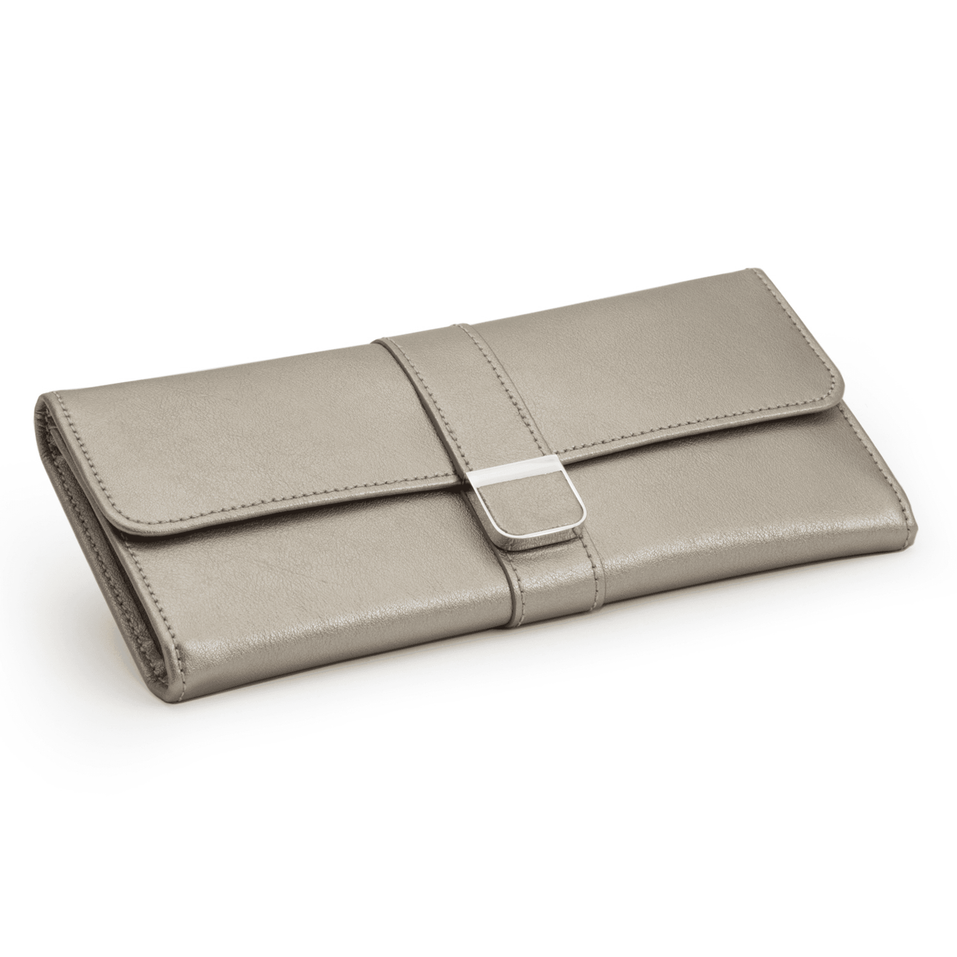 Pewter Leather 'Palermo' Jewellery Roll