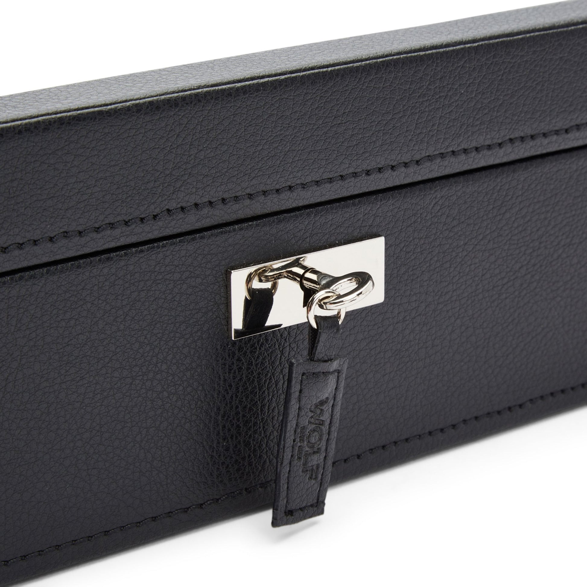 Black Leather 'Roadster' 8 Piece Watch Box with Window
