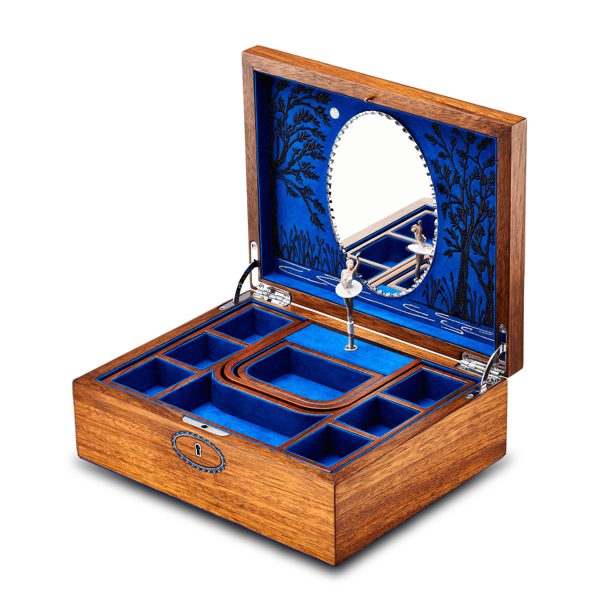 Swan Lake Walnut Music Box - 190th Anniversary Edition