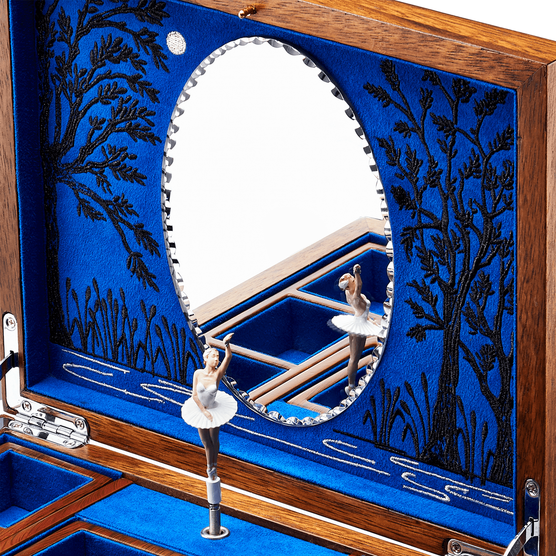 Swan Lake Walnut Music Box - 190th Anniversary Edition