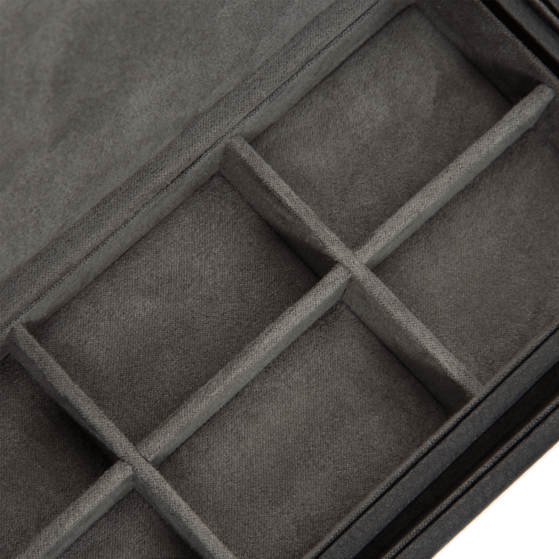 Black Pebble Leather 'Howard' Valet Tray with Jewellery Roll