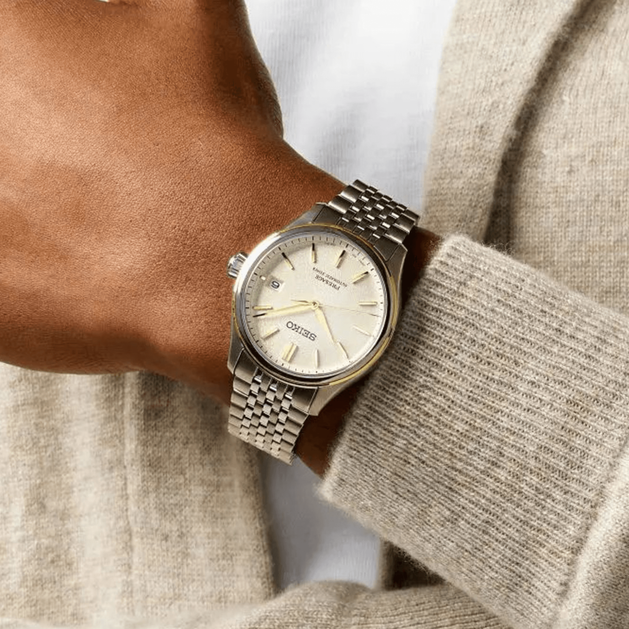 Seiko Presage Classic Series 'Cream Silk' Automatic Watch