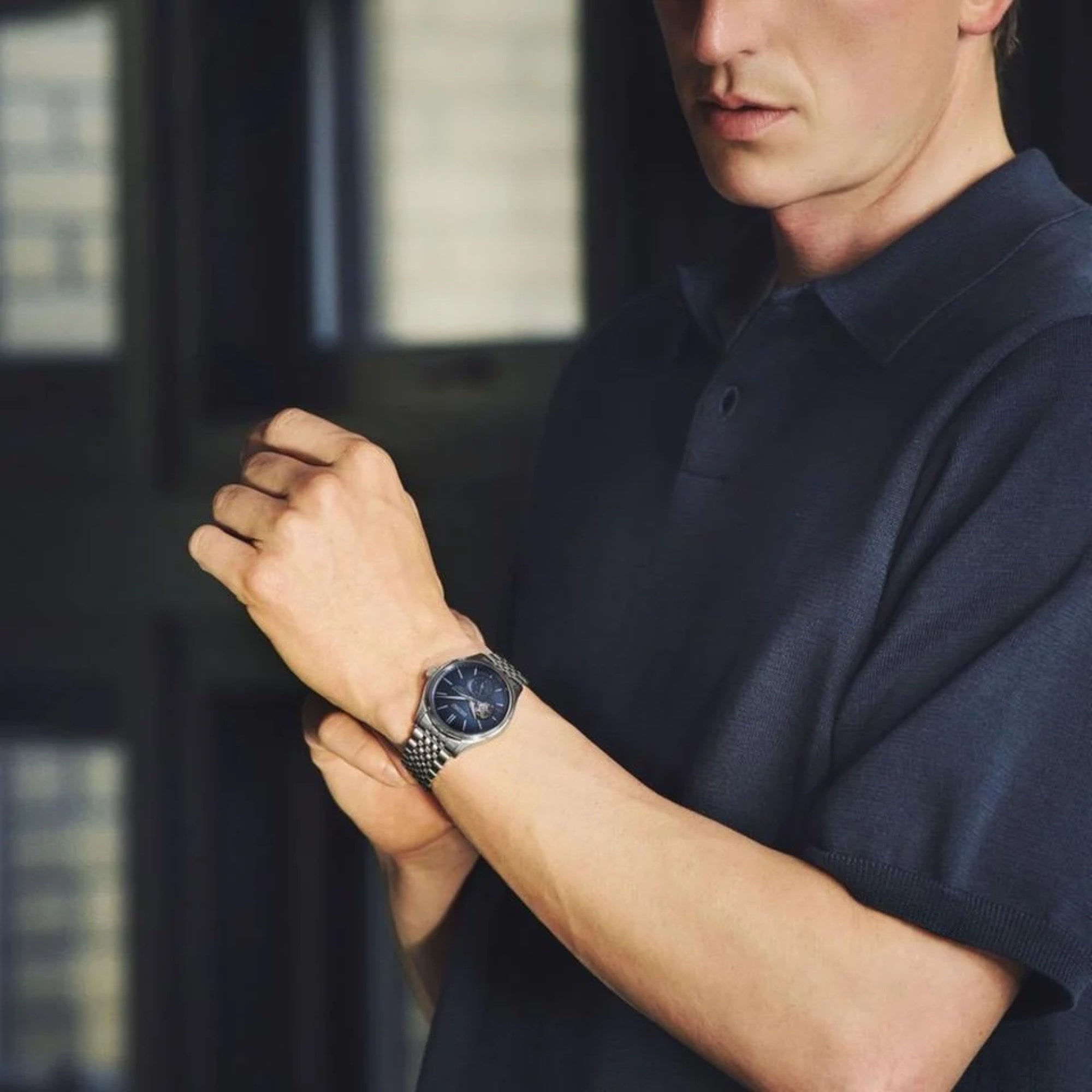 Seiko Presage Classic 'Ai-iro' Open Heart Automatic Watch