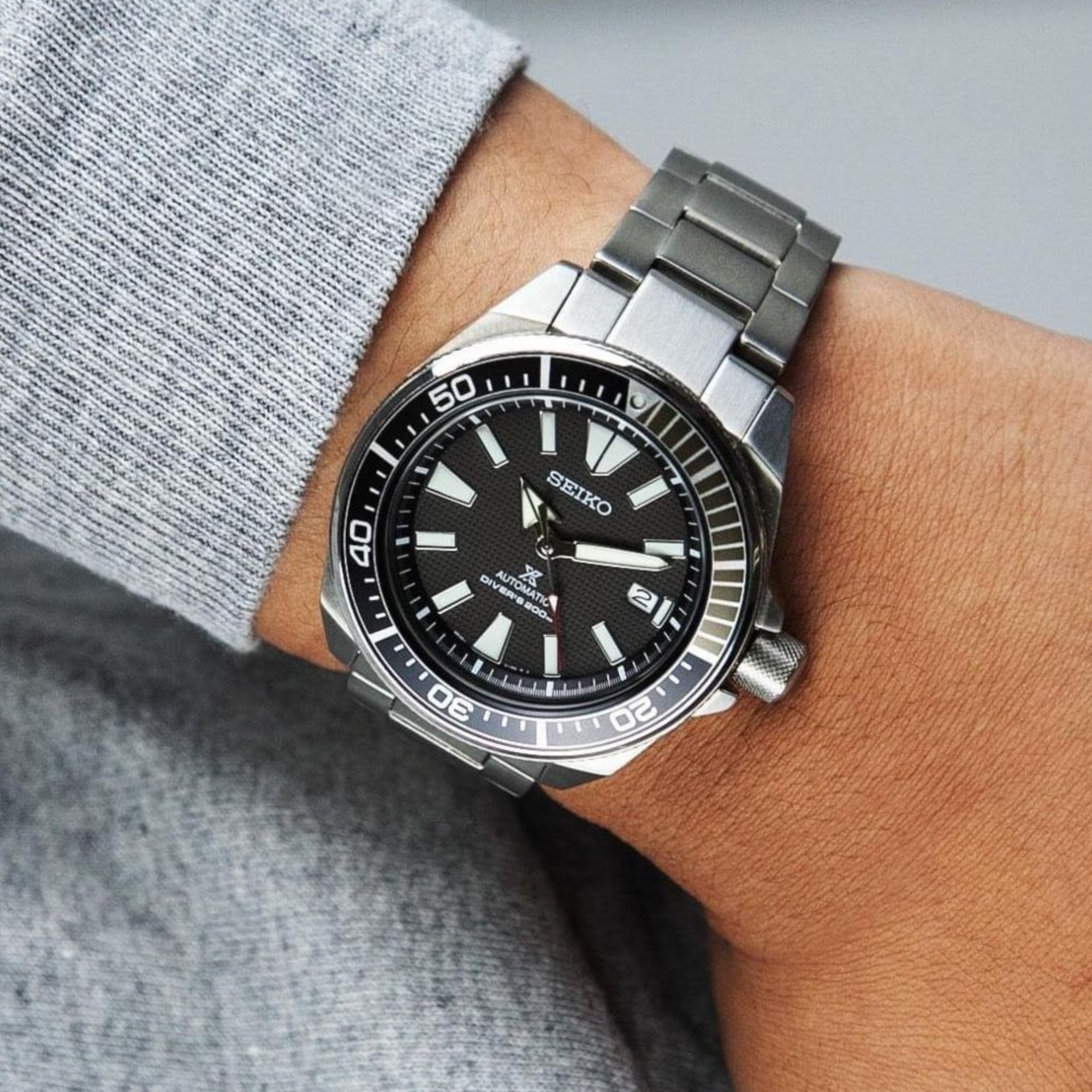 Seiko Prospex 'Samurai' Automatic Diver Black Watch