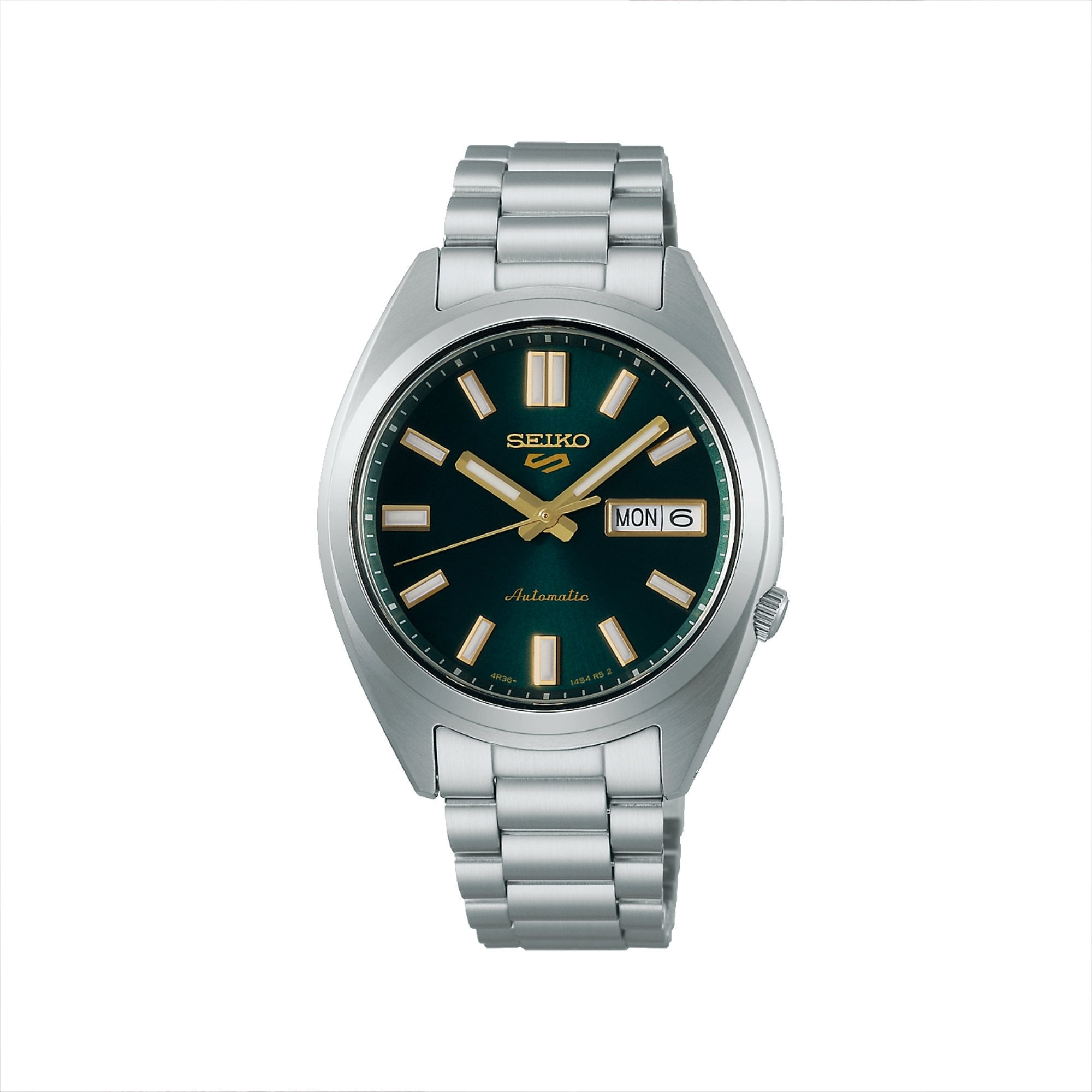 Seiko 5 Sports SNXS Vintage Gold Collection 'Green Tie' Watch