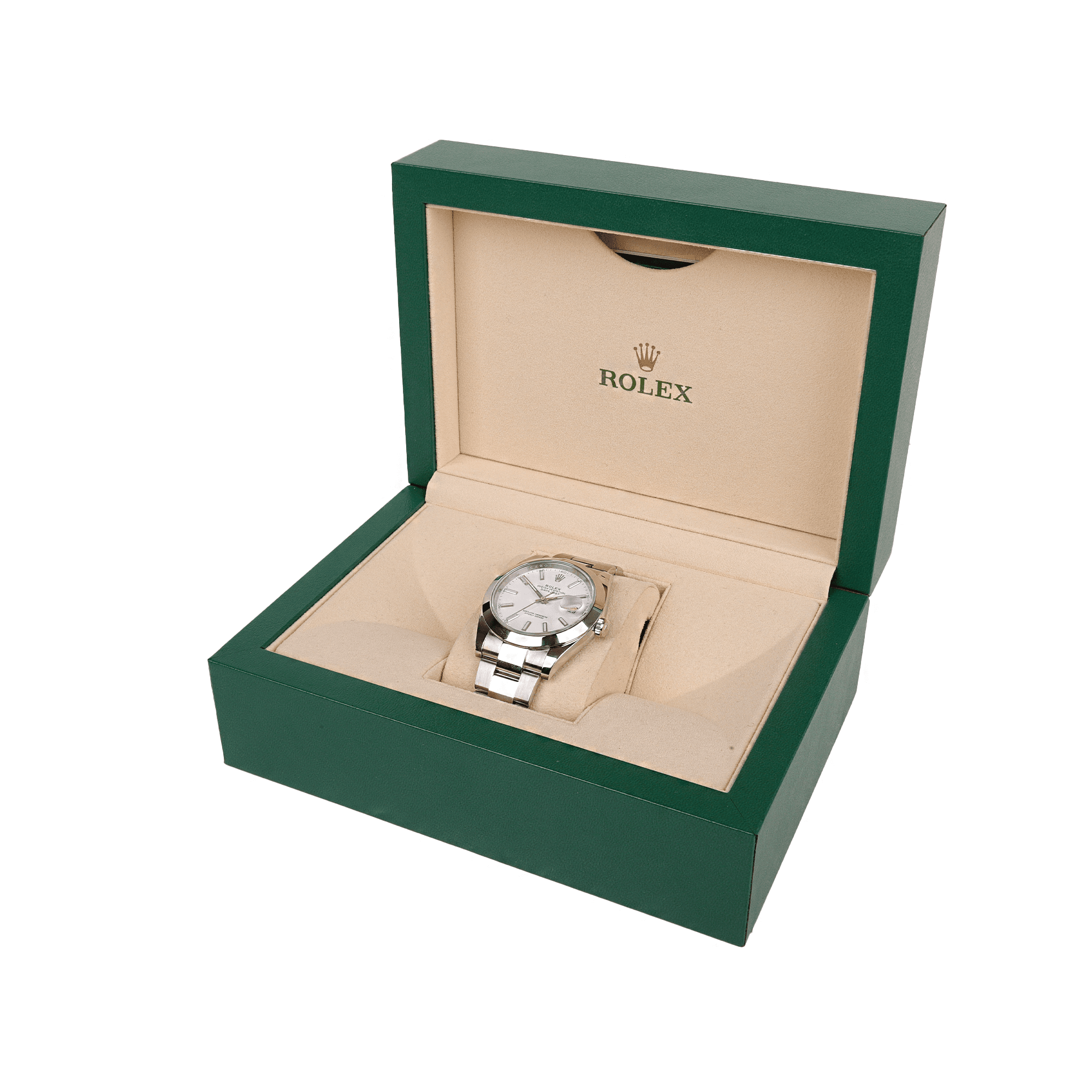 Rolex Datejust Steel Oyster Bracelet with a White Date Dial Pre-Owned Watch
