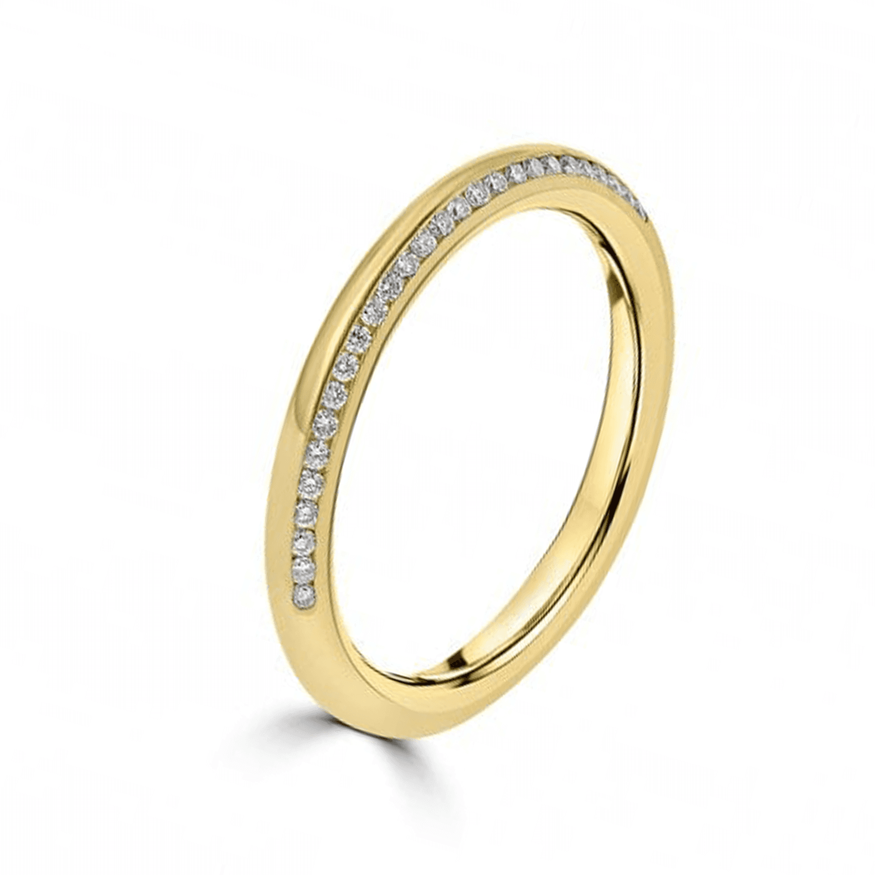 18ct Yellow Gold Half Set Diamond Pre-Owned Dress Ring