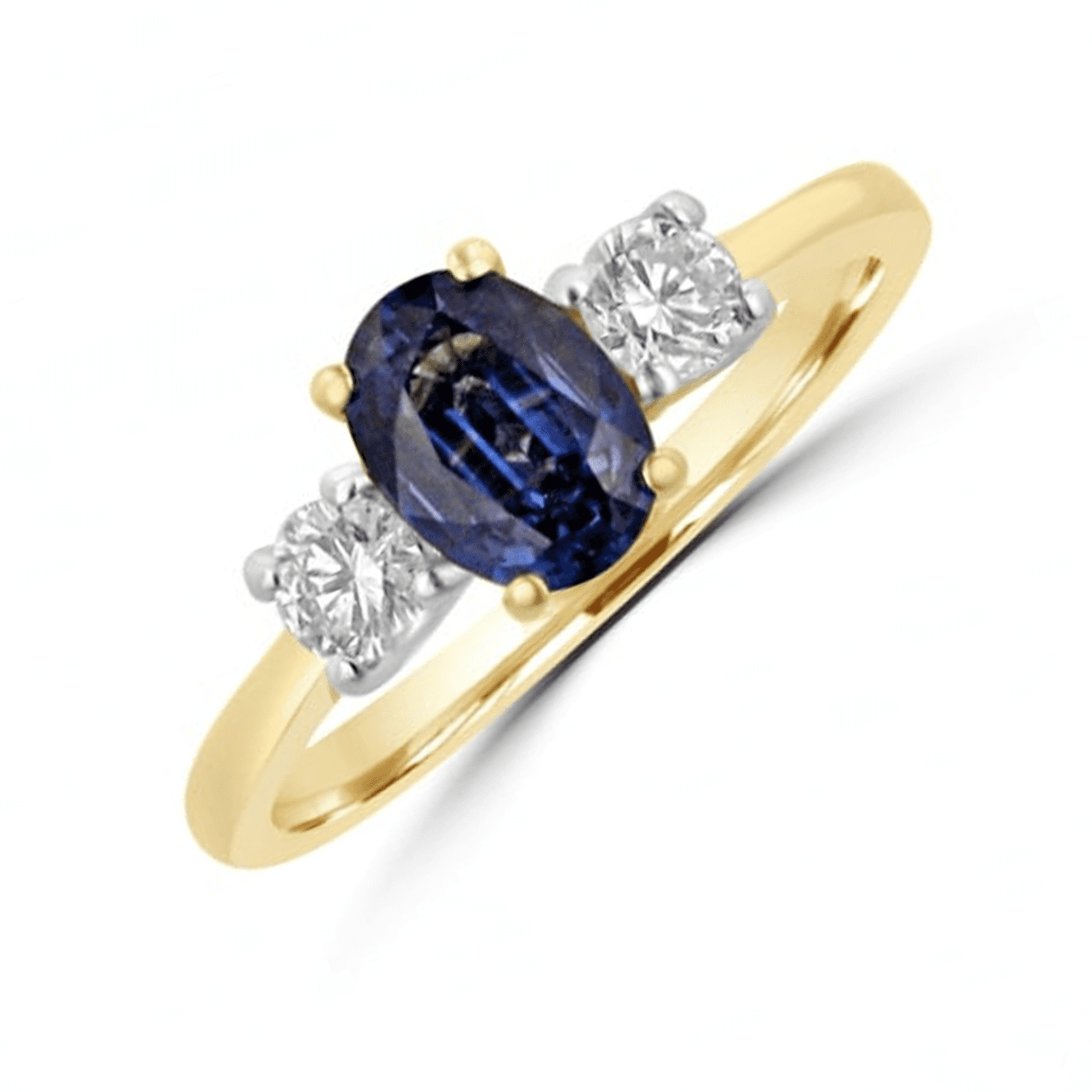 18ct Sapphire and Diamond Three Stone Ring